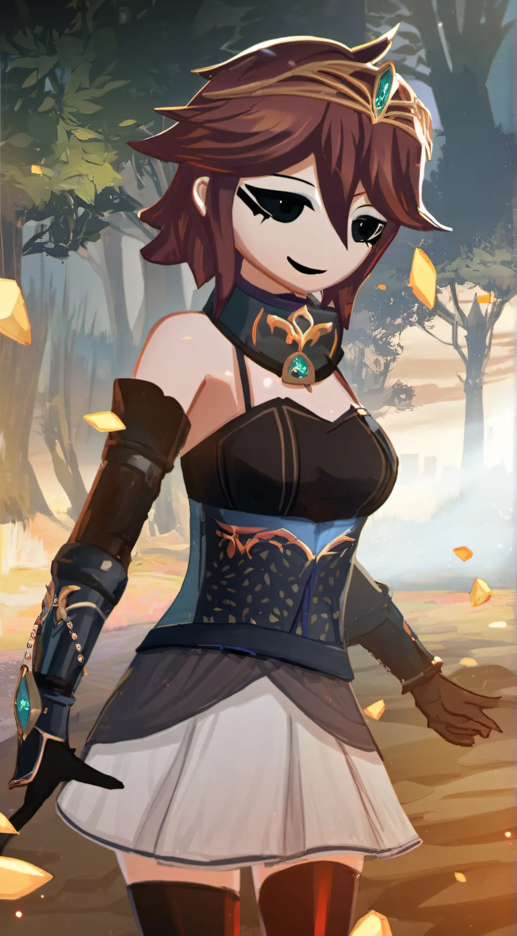 ai character: madam crimson  background