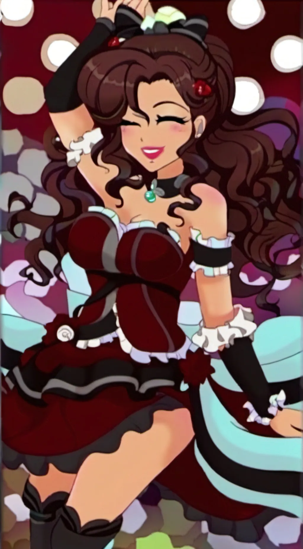 ai character: Lovely rosa background