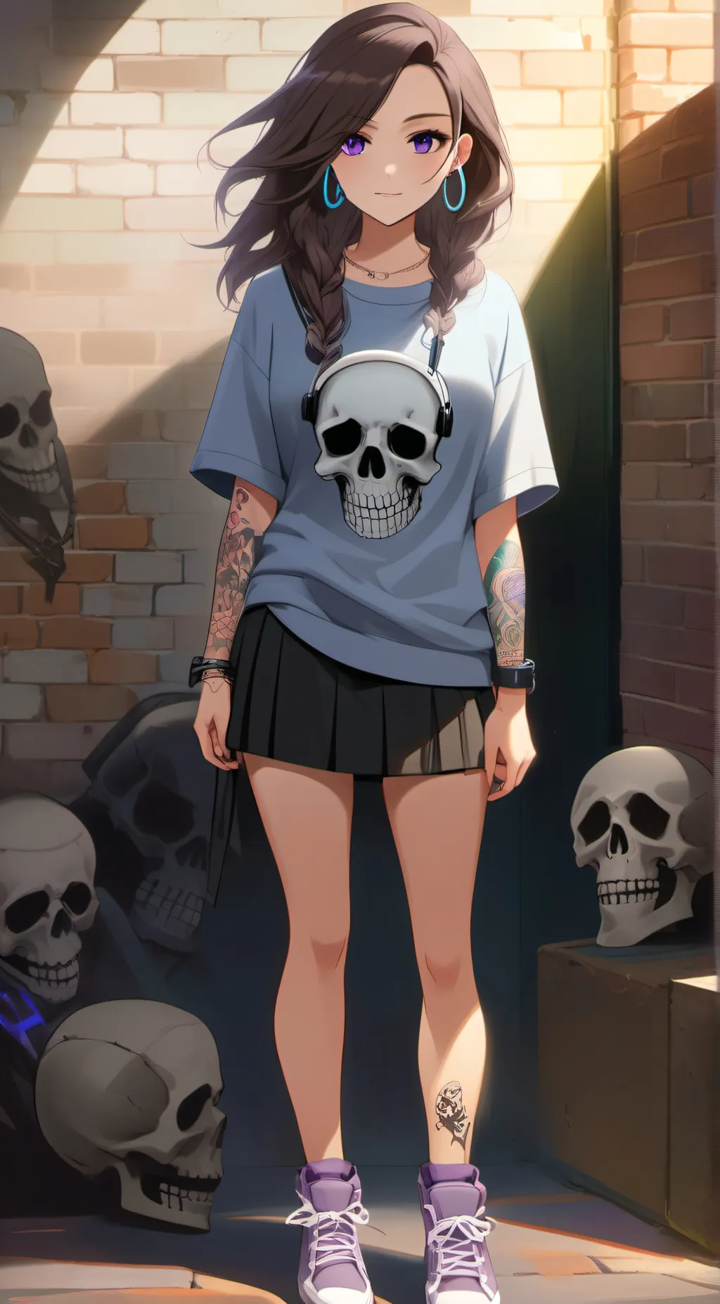 ai character: halie phillins/ background