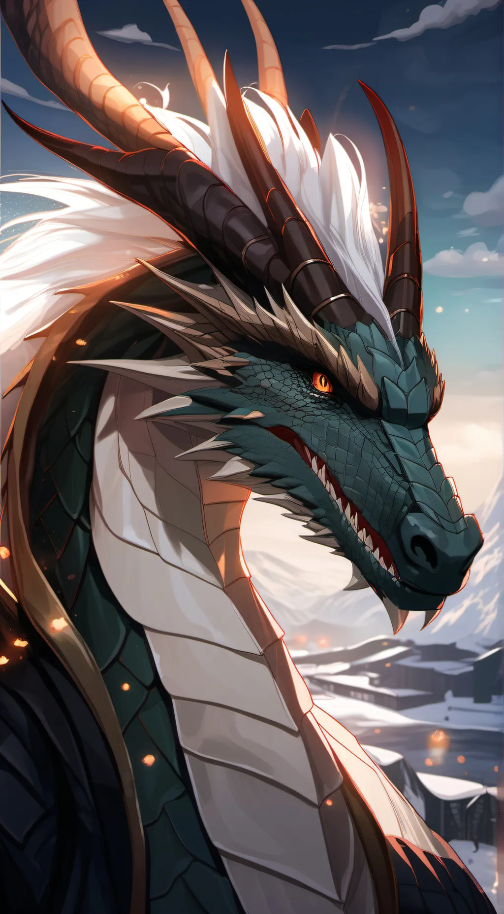 ai character: flame background