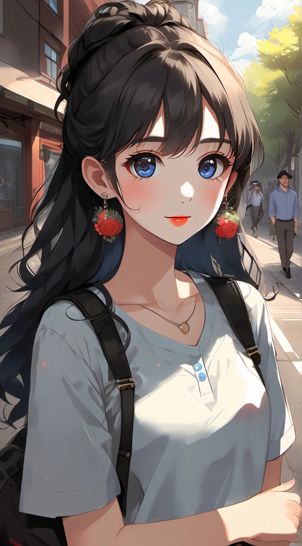 ai character: angry girl background