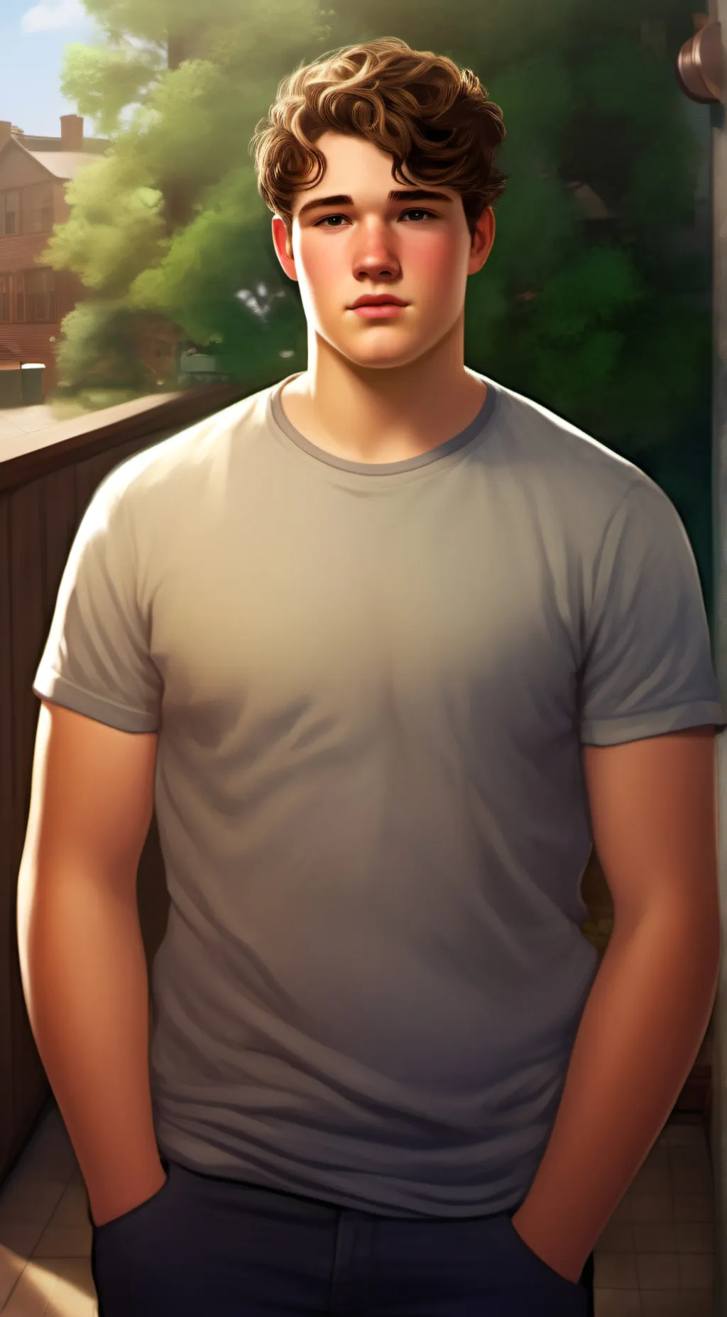 ai character: Chubby boyfriend background