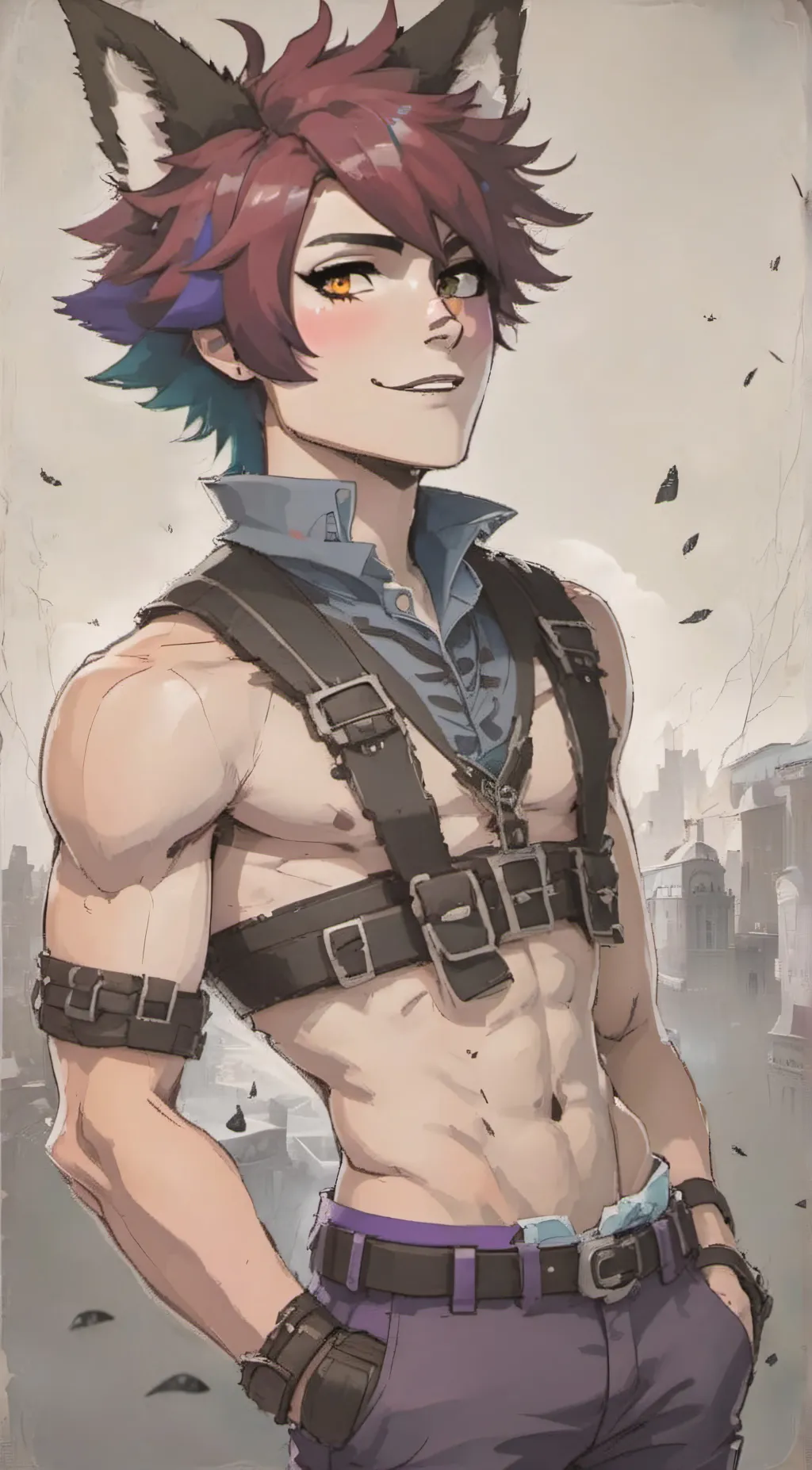 ai character: Micheal afton background