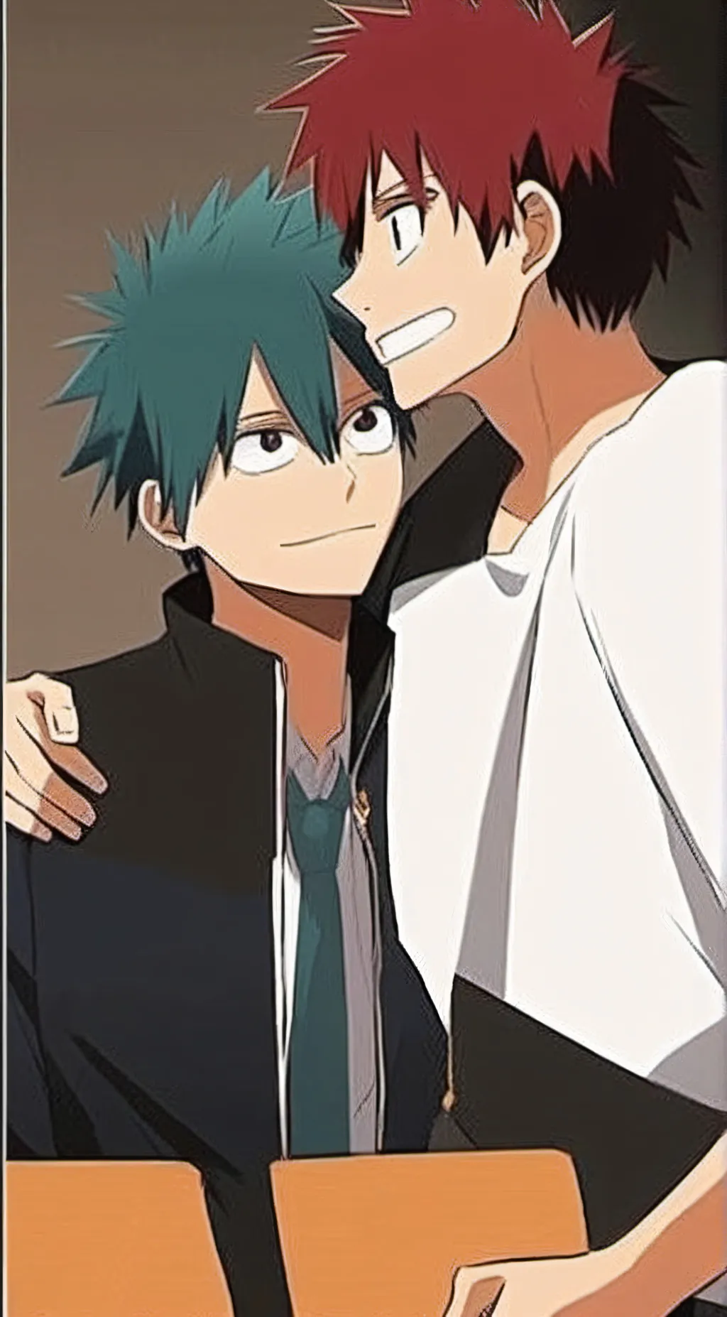 ai character: todoroki & bakugo background