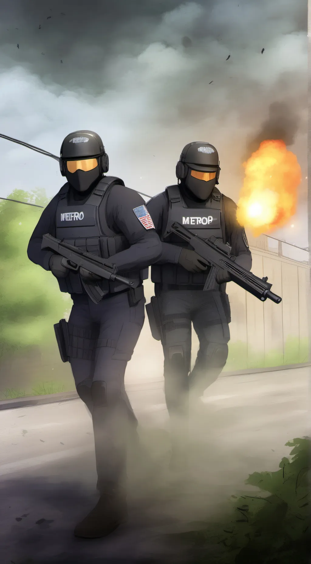 ai character: Metro cops background