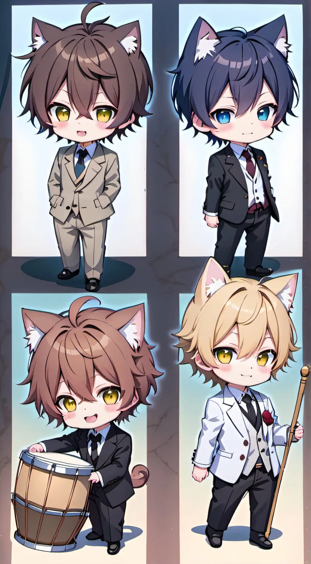 ai character: The Fab Cat Four  background