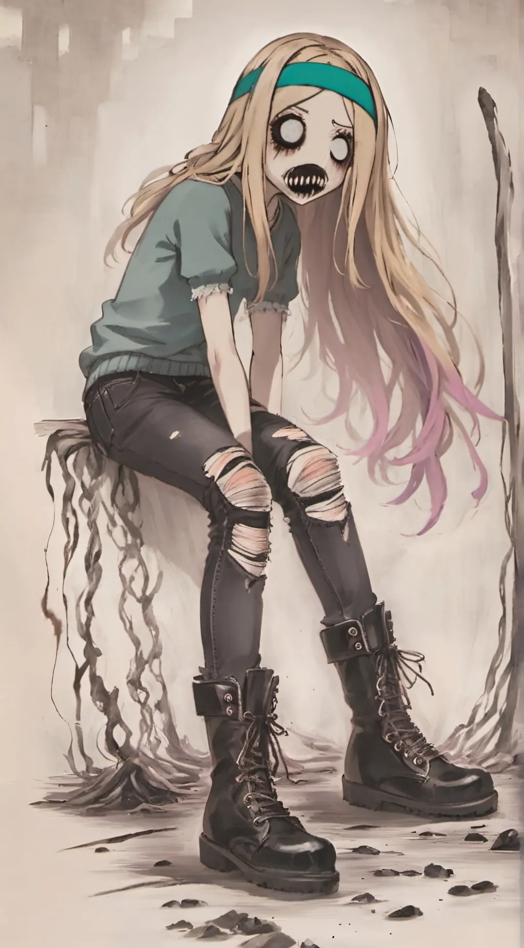 ai character: Sarah (infected) background