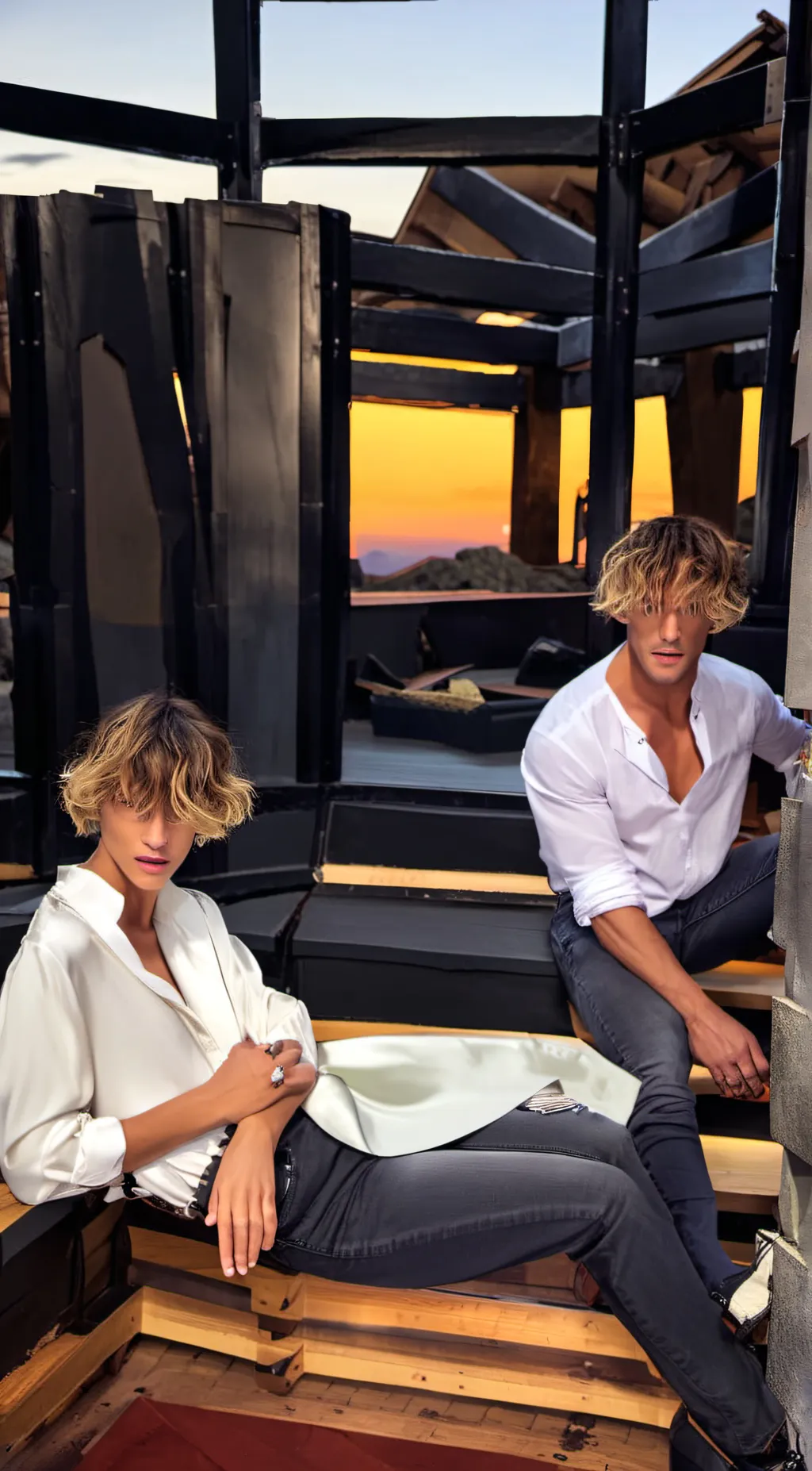 ai character: noel and david! background