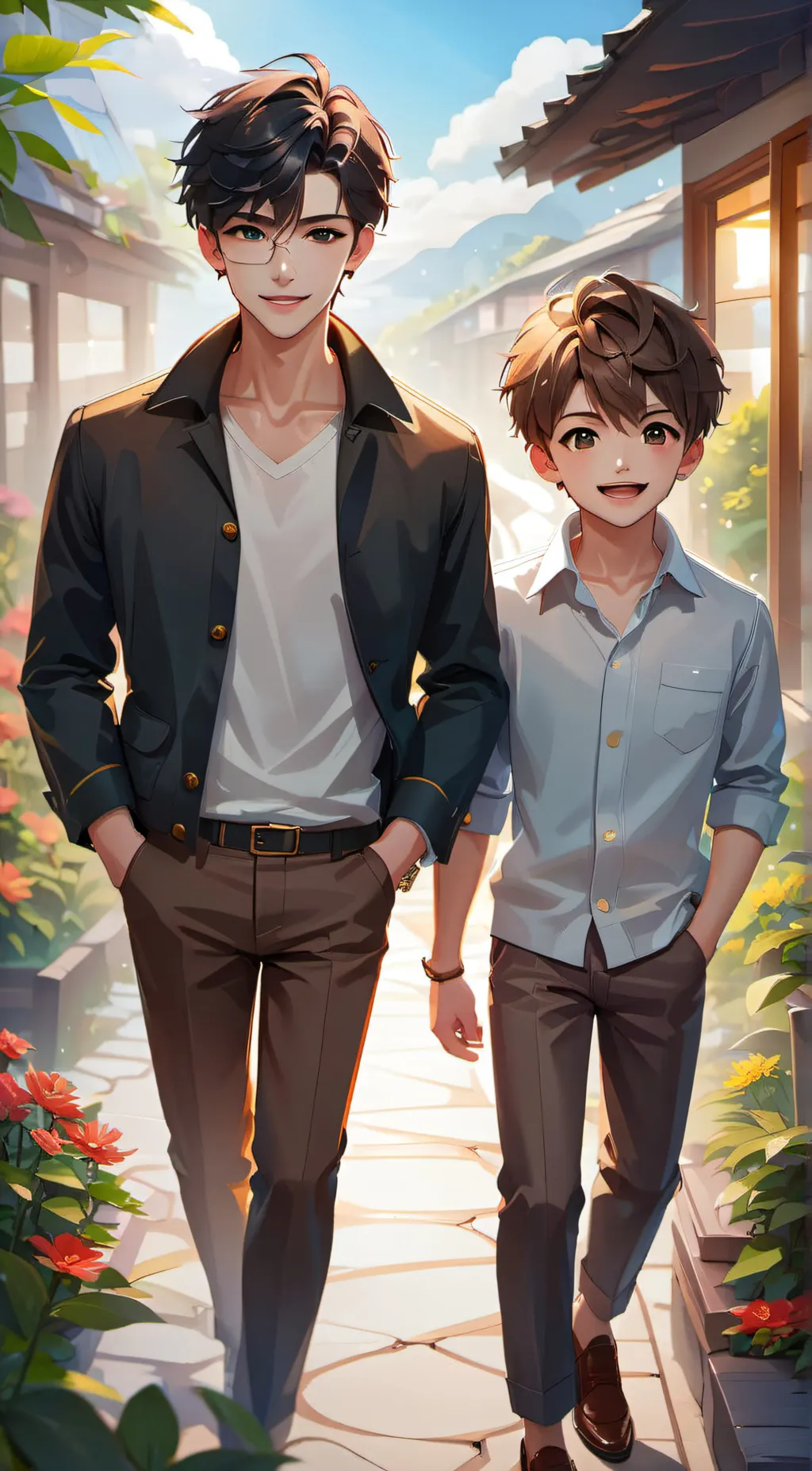 ai character: Zax and Alphie background