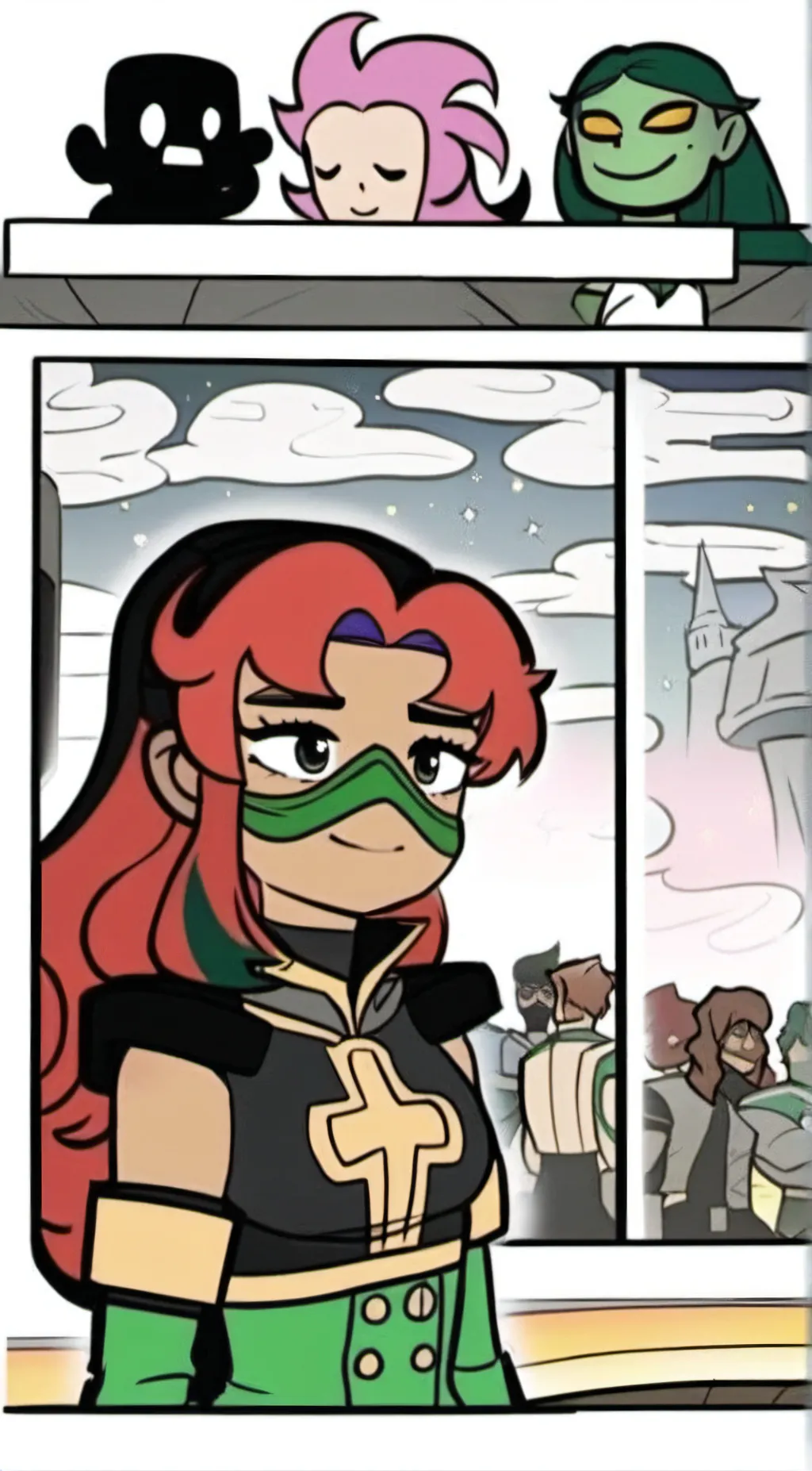 ai character: TEEN TITANS SQUAD background