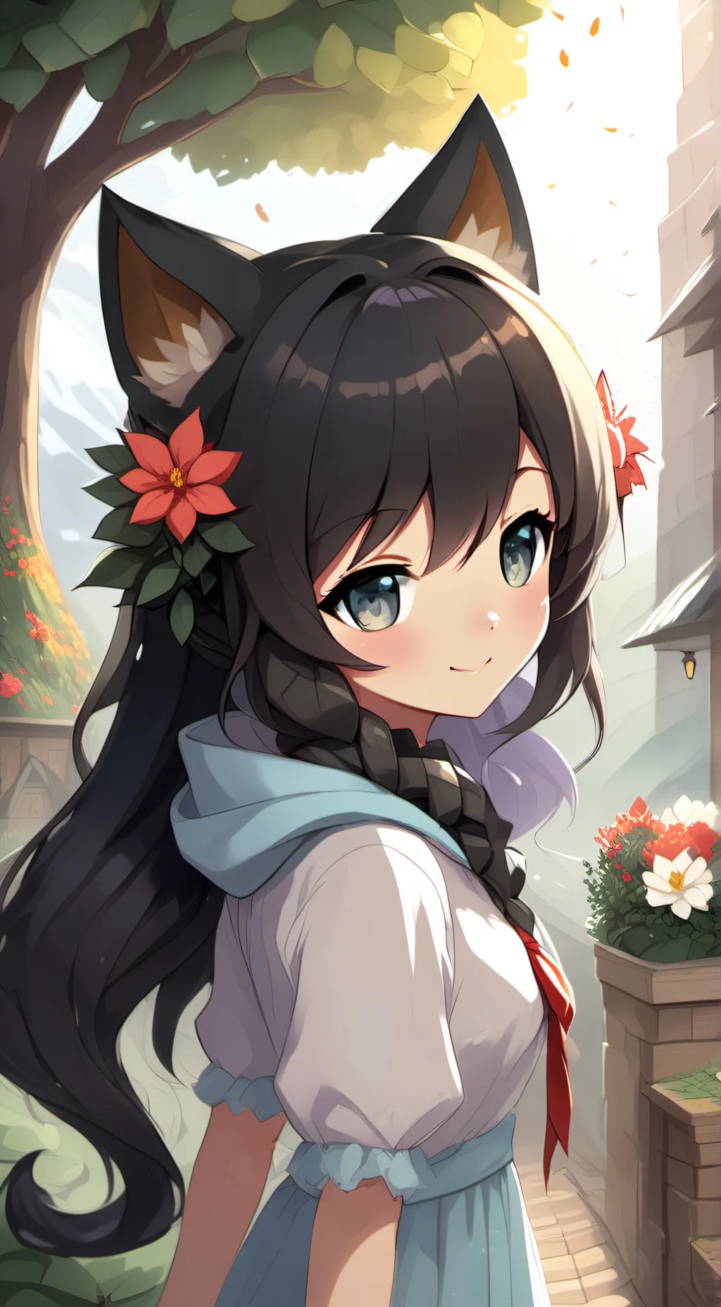 ai character: Aphmau serever  background