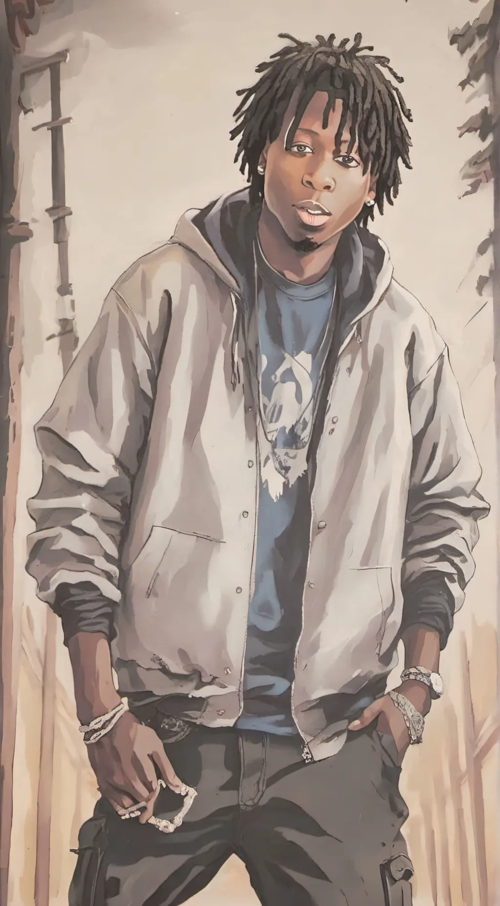 ai character: Lil loaded background