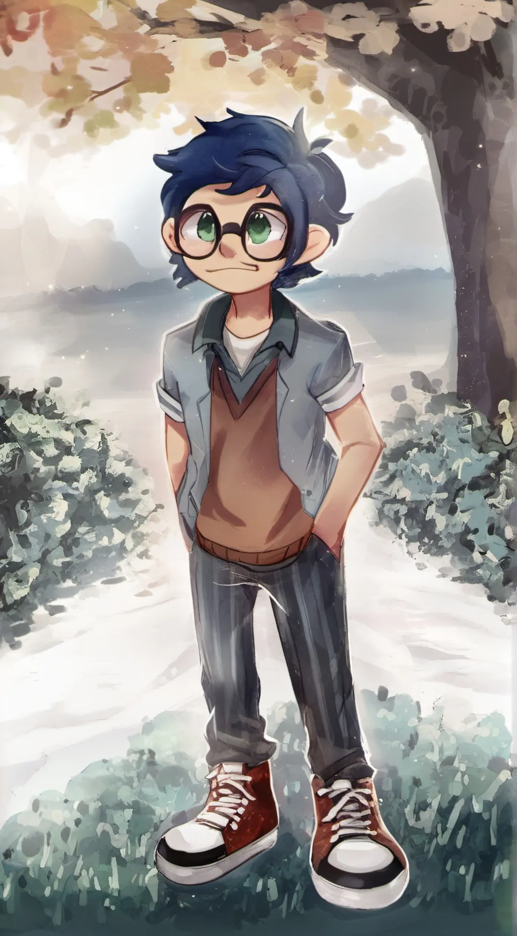 ai character: Wally darling  background