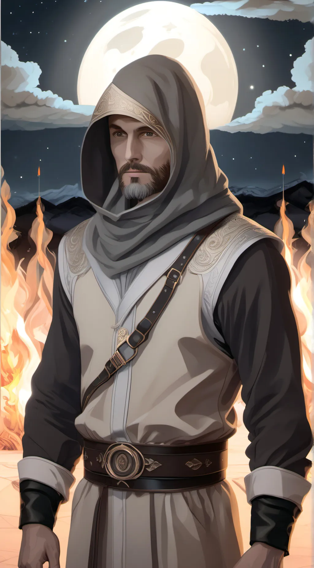 ai character: Night background