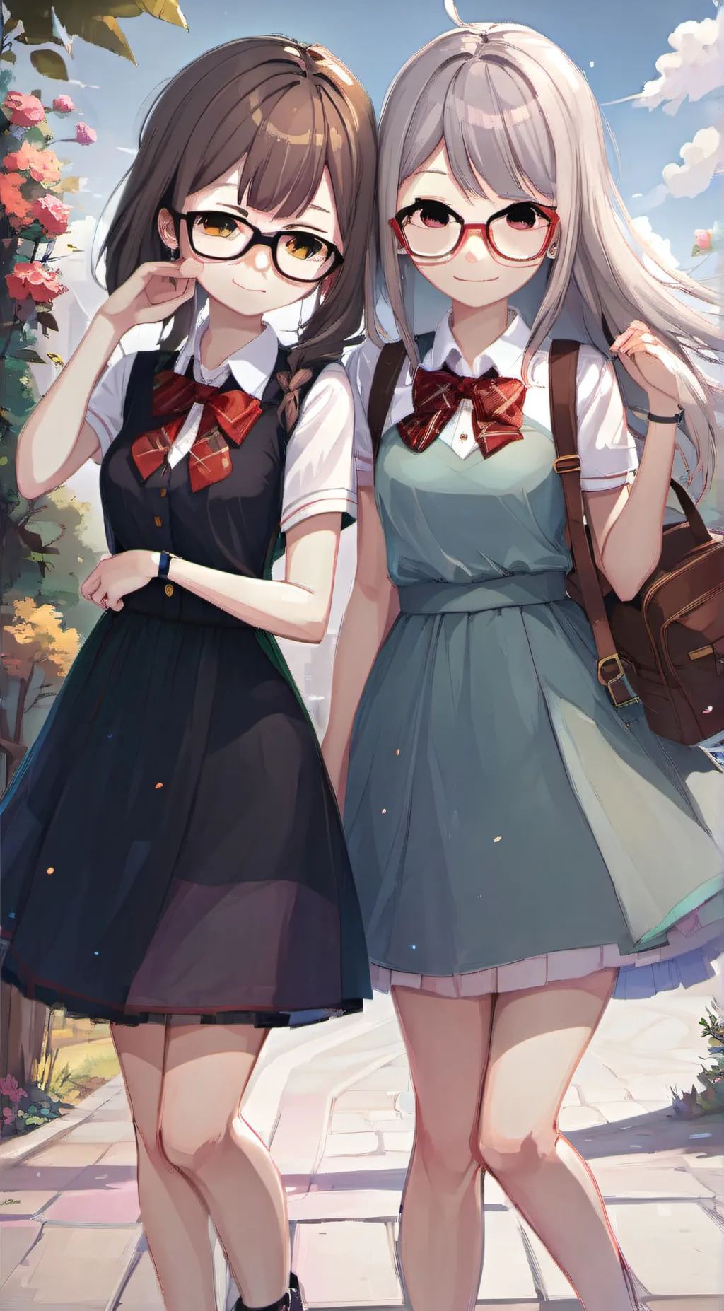 ai character: Alice and Evie background