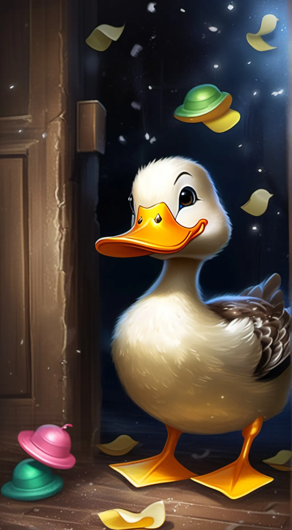 ai character: duck background
