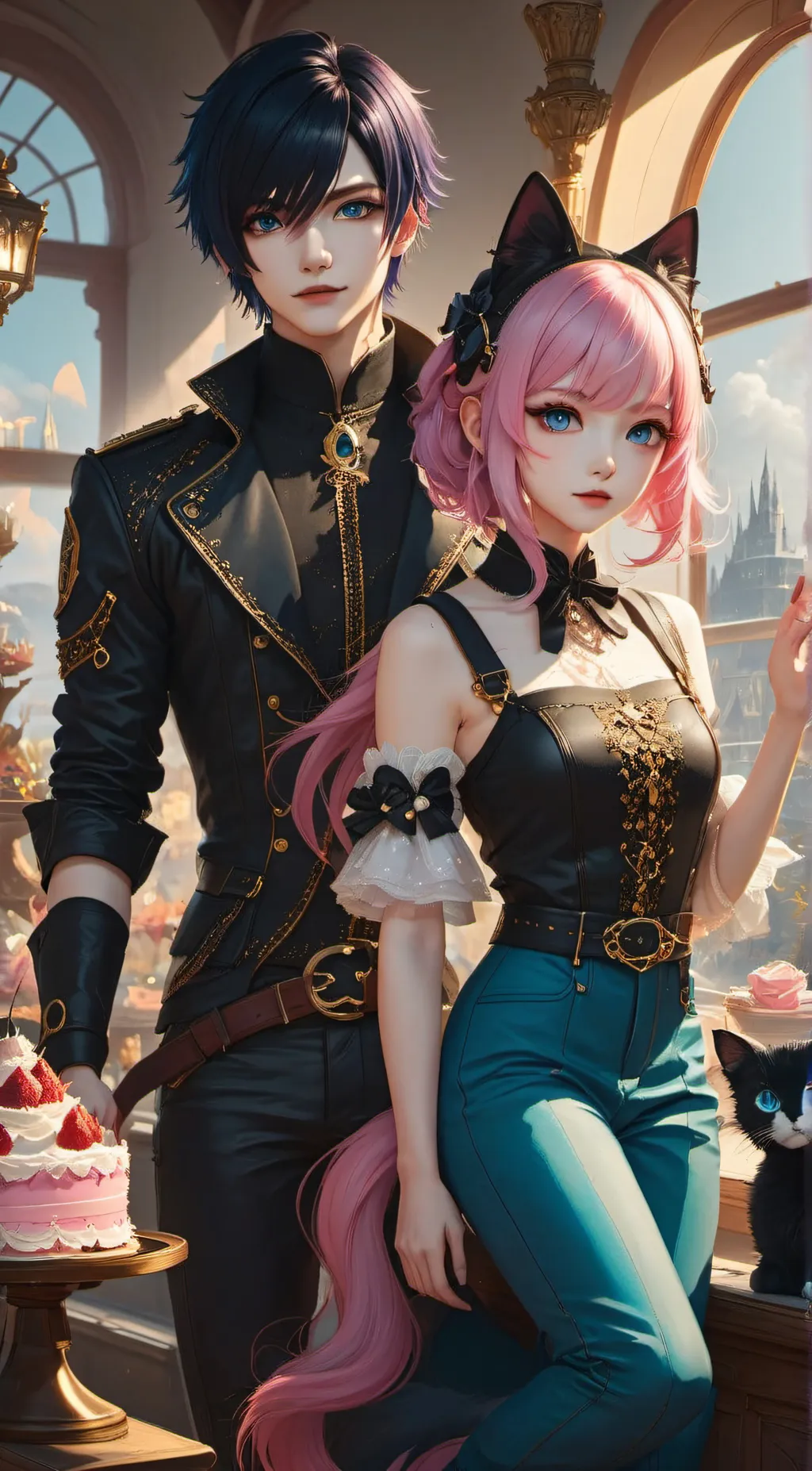 ai character: kc and zane background