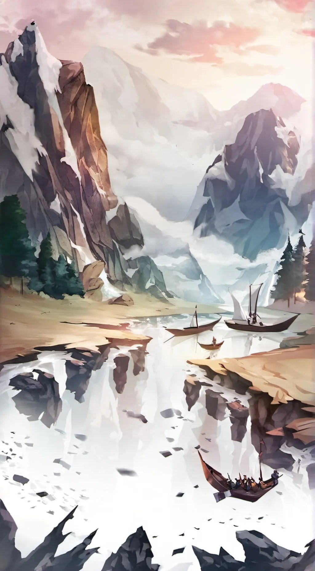 ai character: a land of escape background