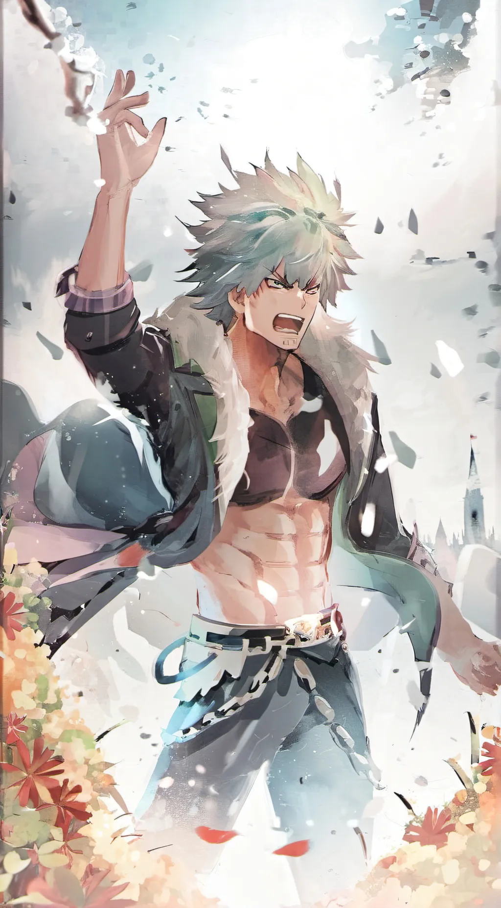ai character: bakugo  background