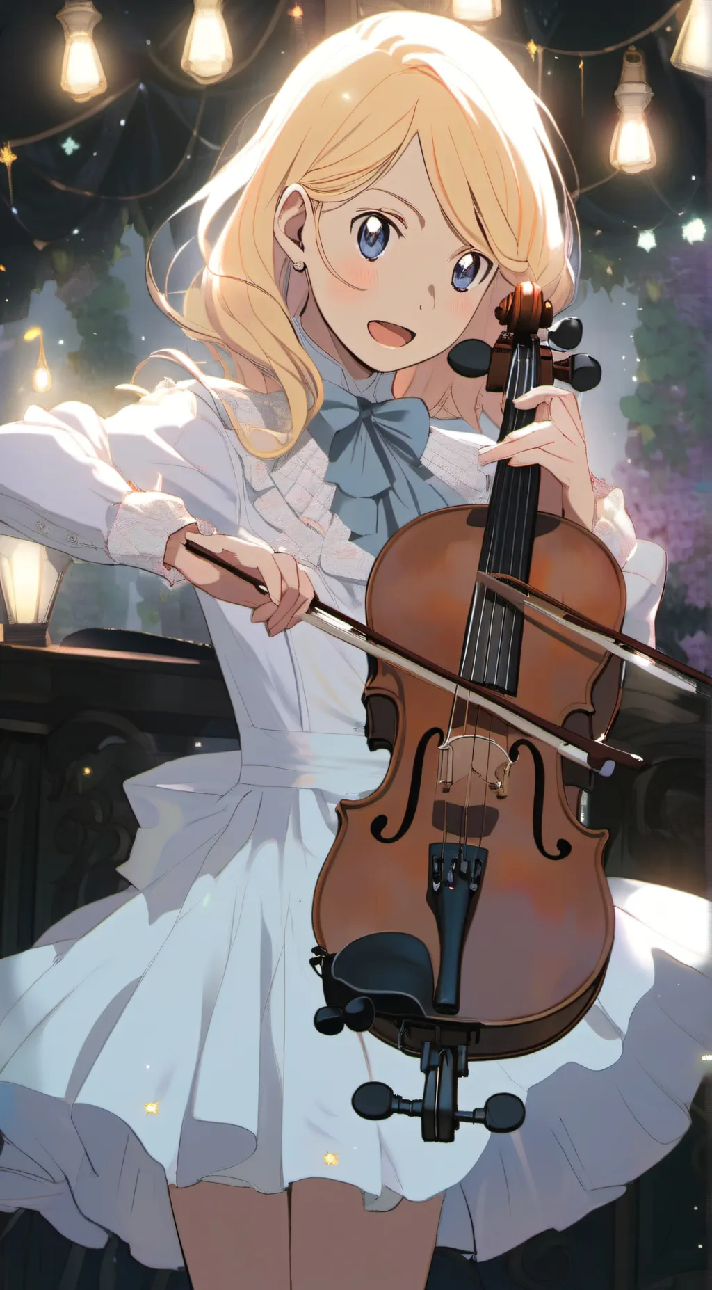 ai character: Golden background