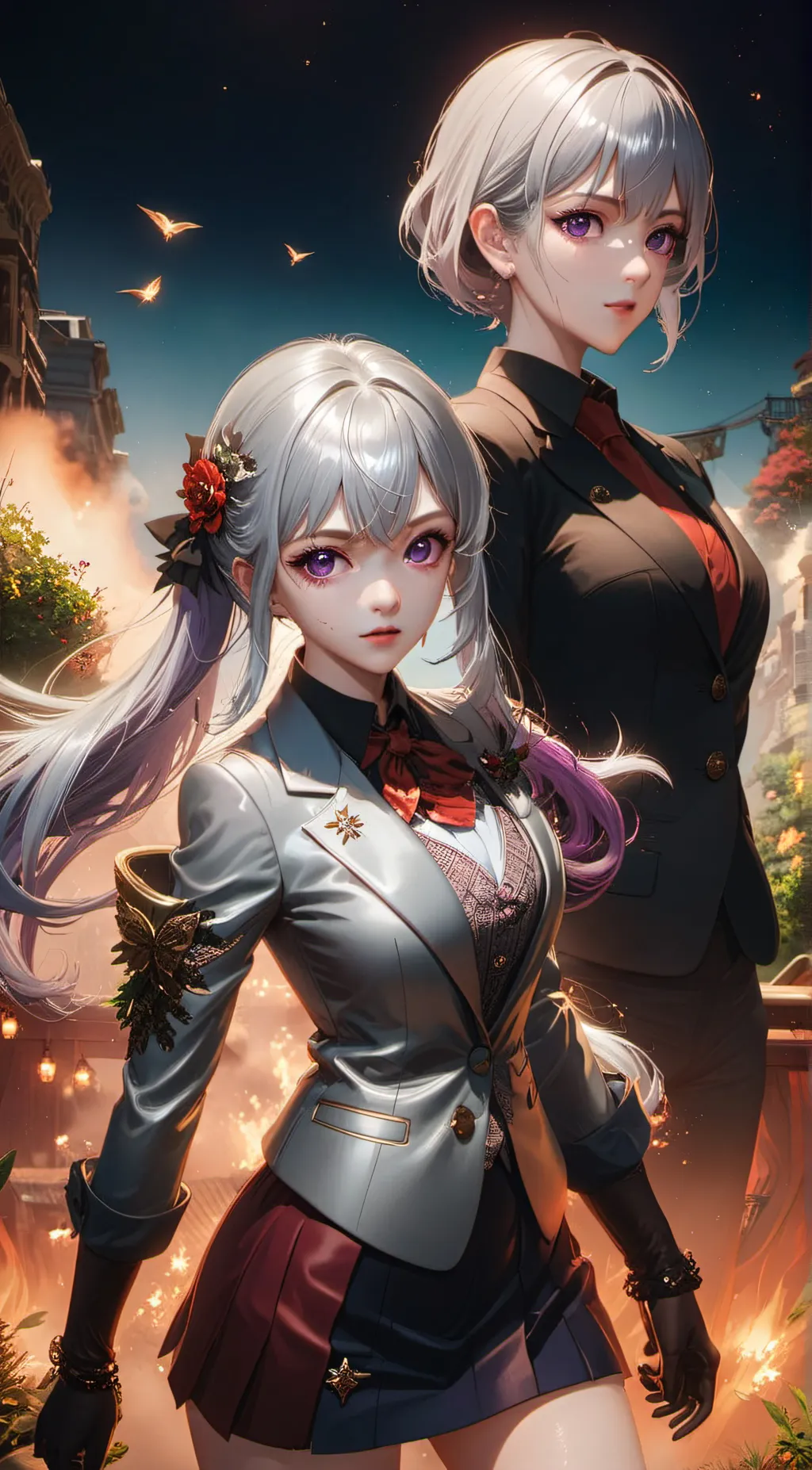 ai character: Miyoko and Pryma background