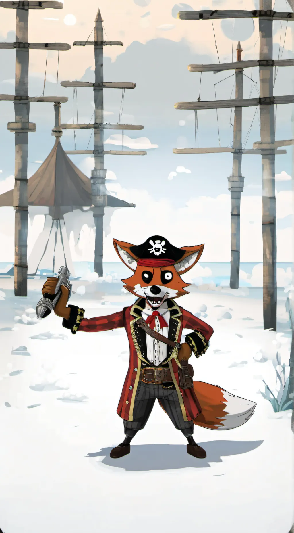 ai character: Foxy background