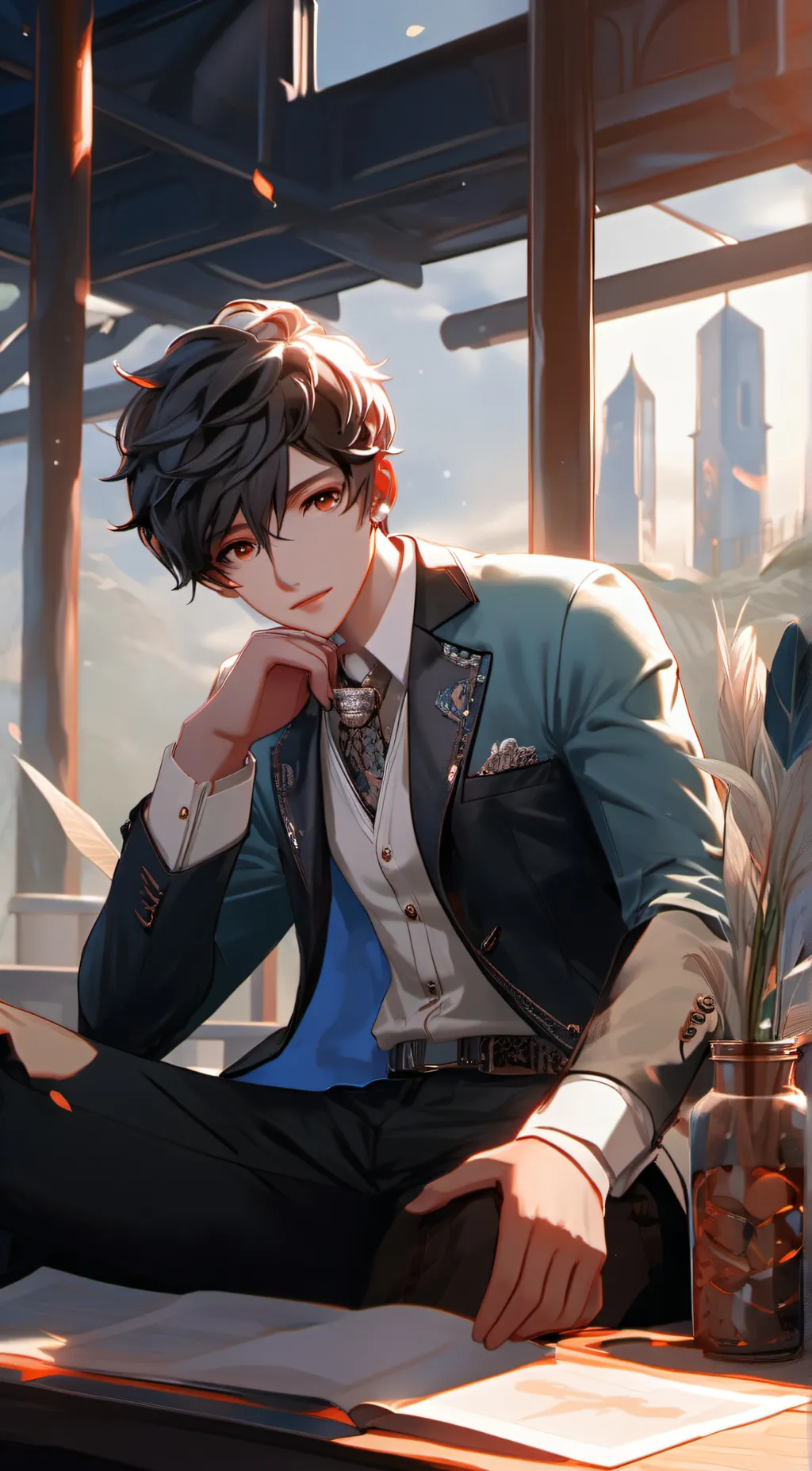 ai character: Fangs  background