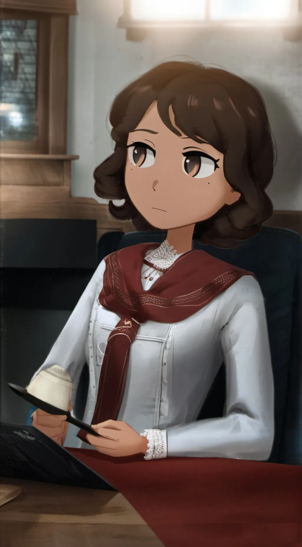 ai character: Abby.🌸🌸🌸 background