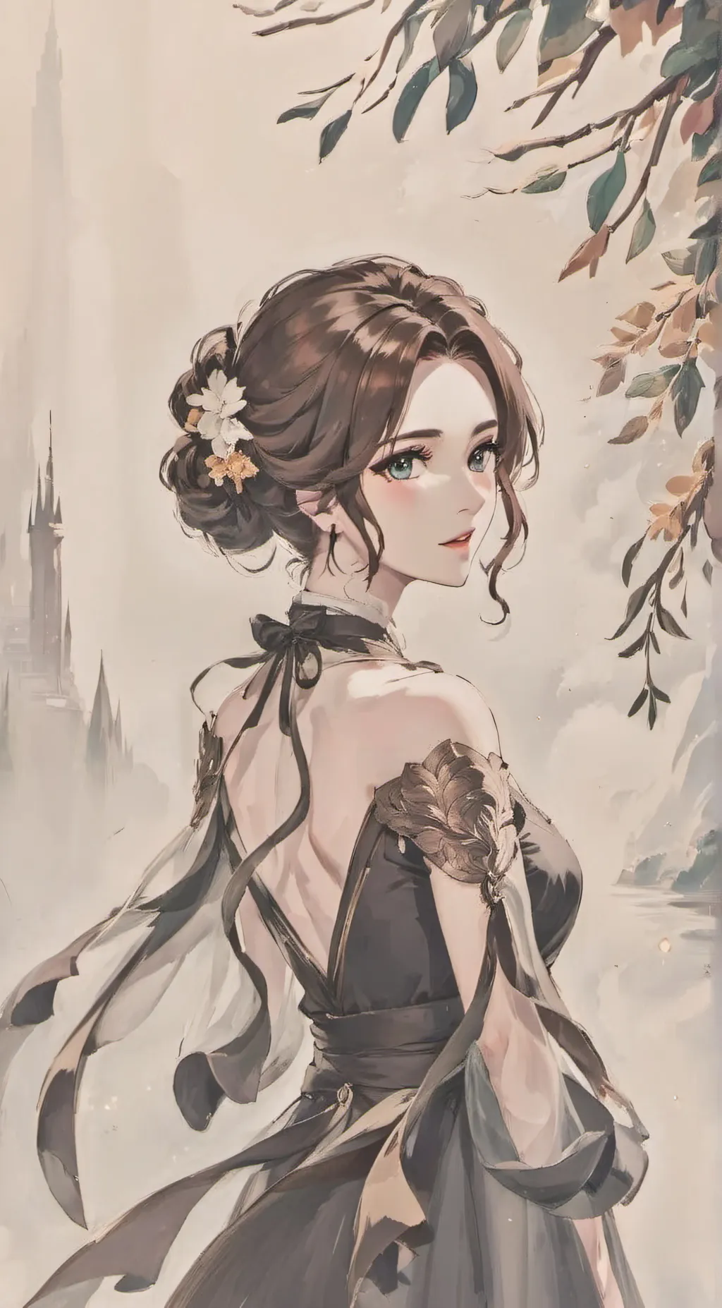 ai character: Rose background