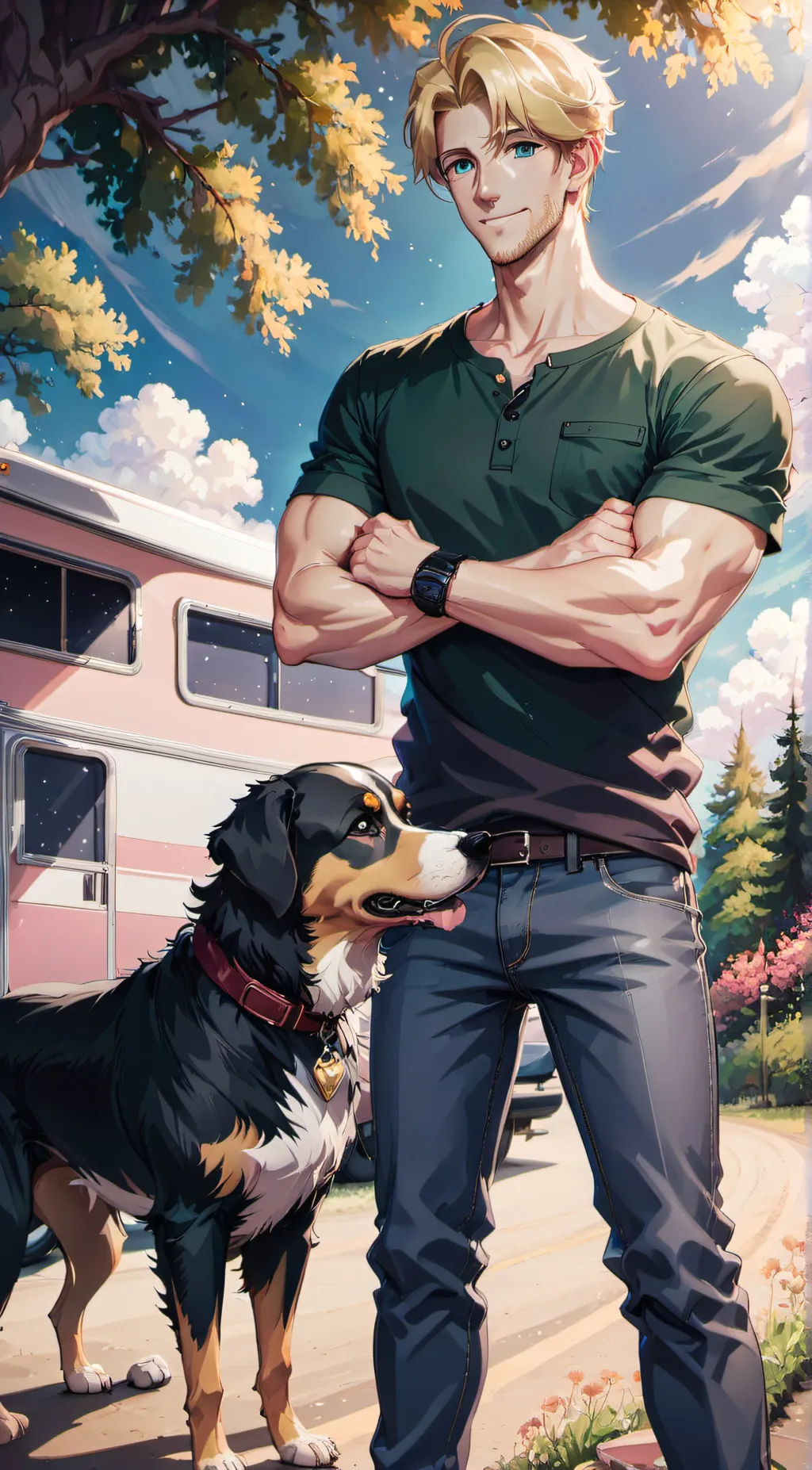 ai character: shaggy/ Scooby-Doo background