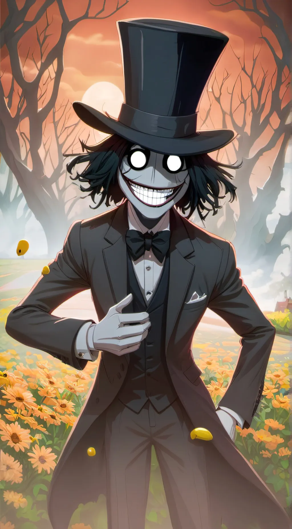 ai character: mr happy  background