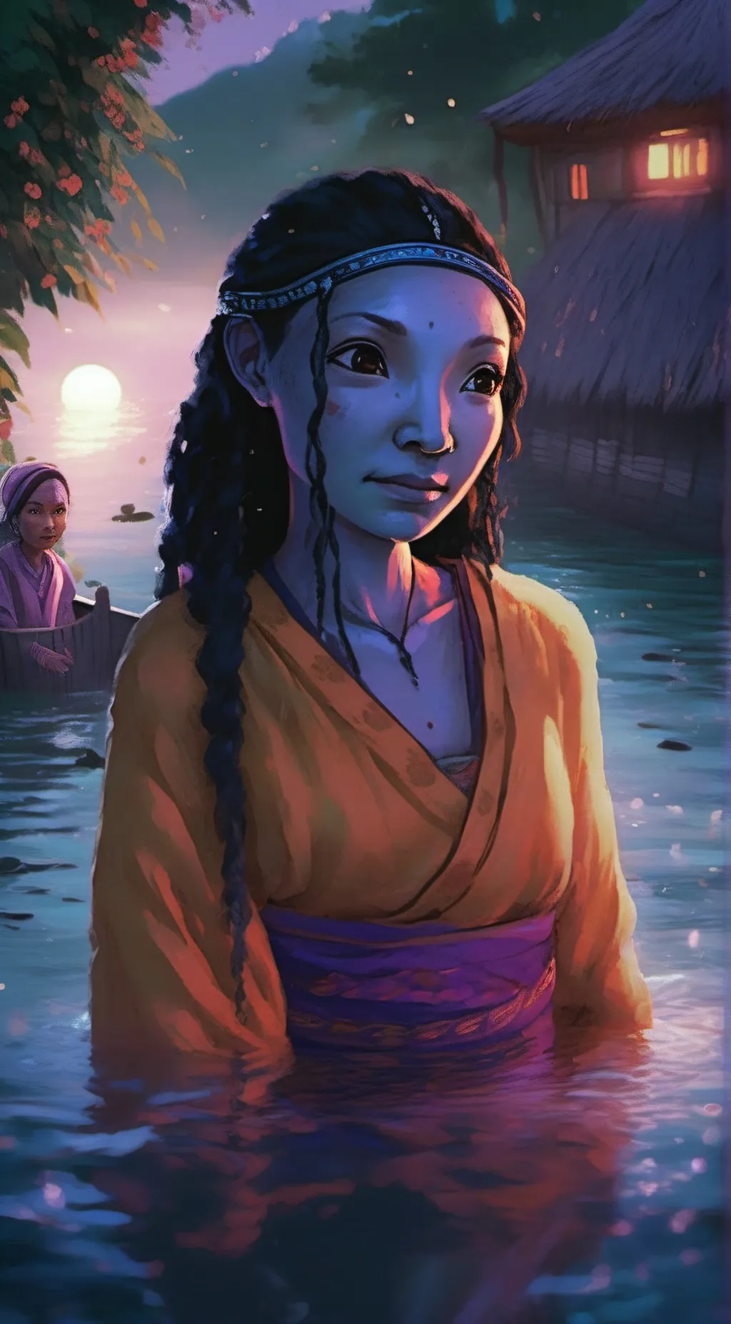 ai character: Human tsireya💓 background