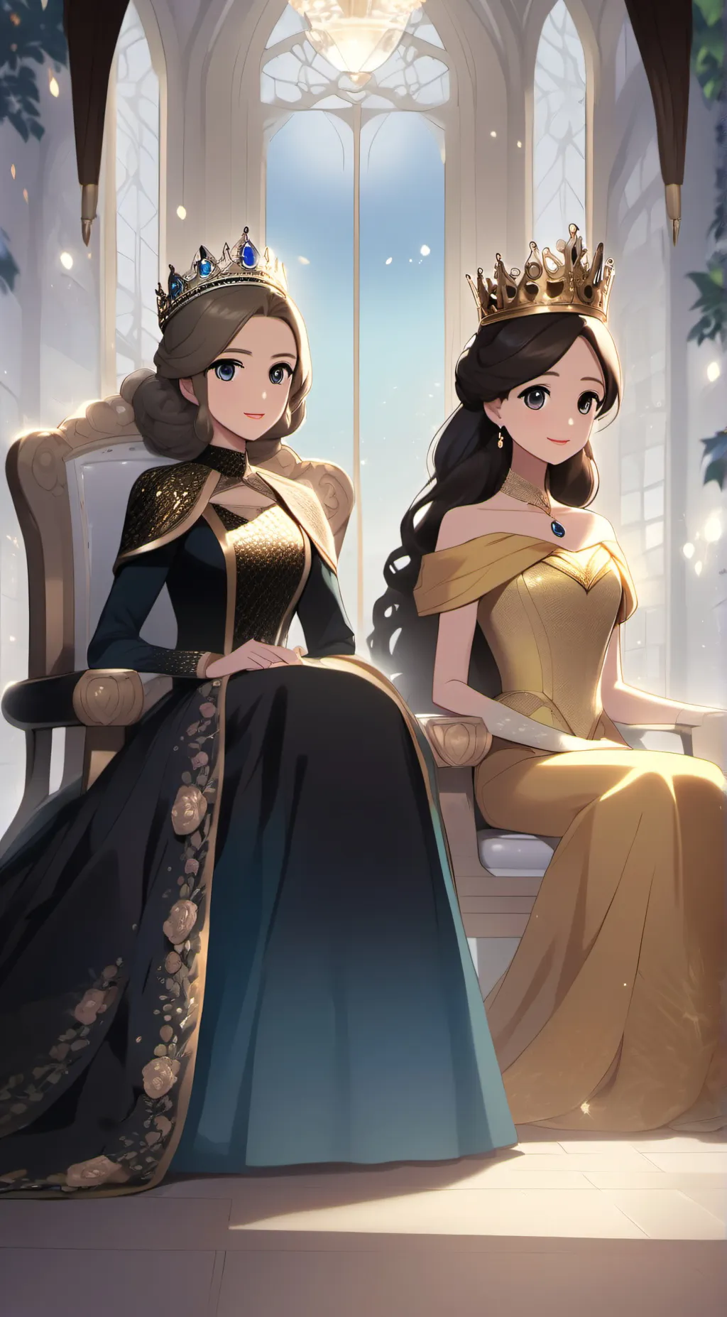 ai character: Queen & Princess background