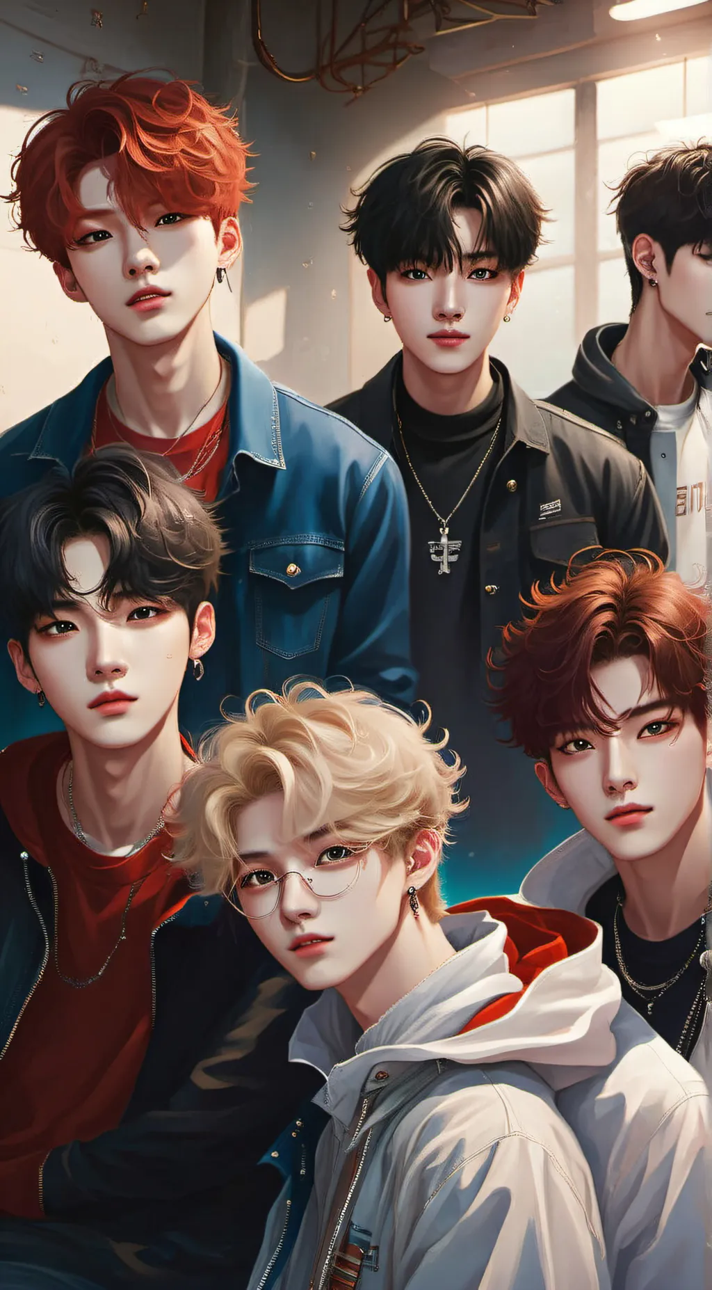 ai character: stray kids  background