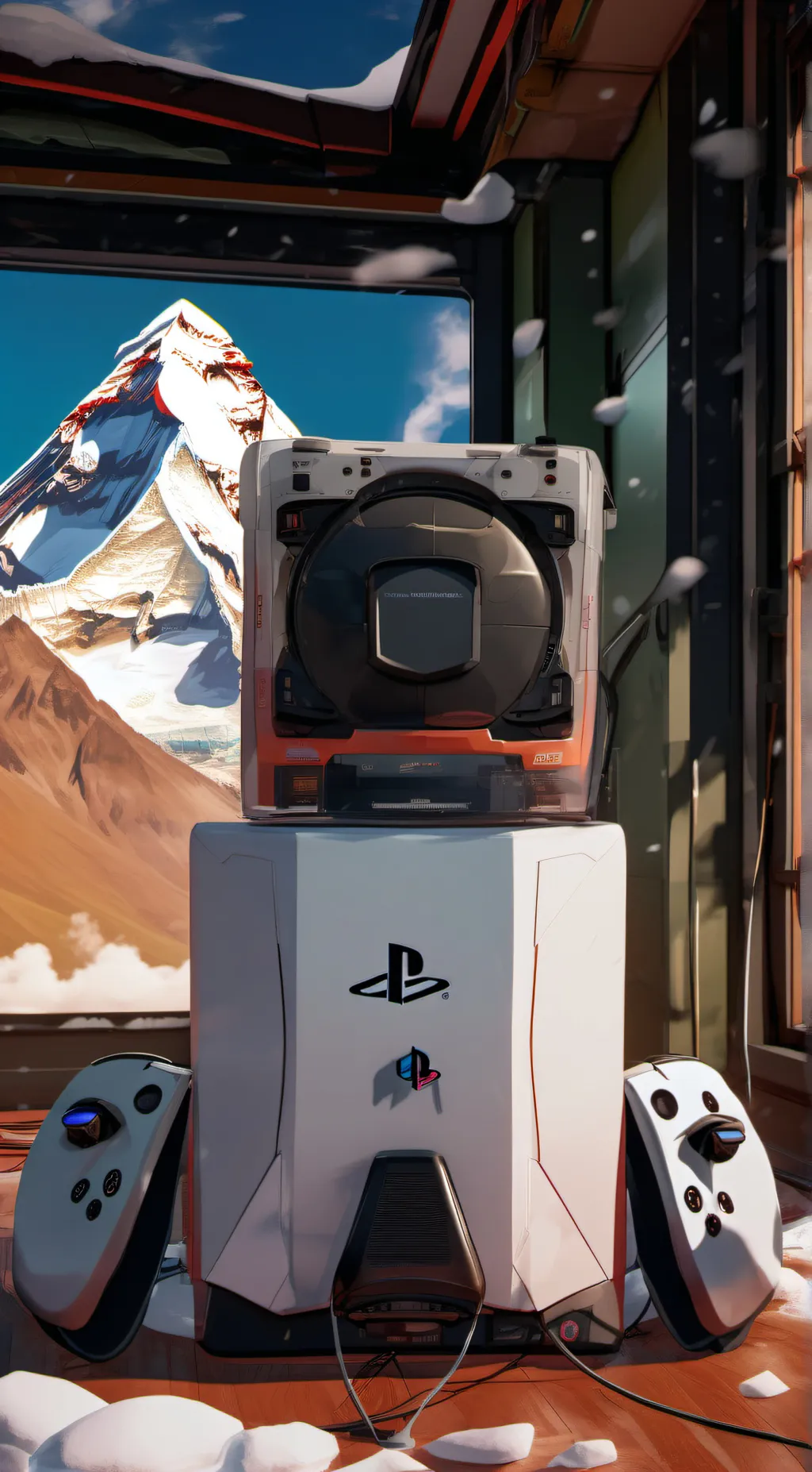 ai character: PS5  background