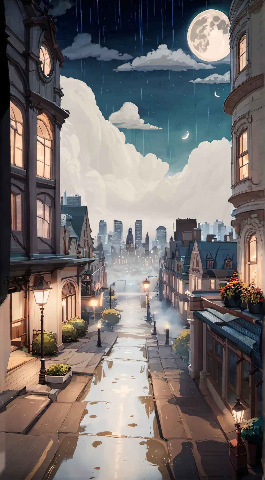 ai character: the city background