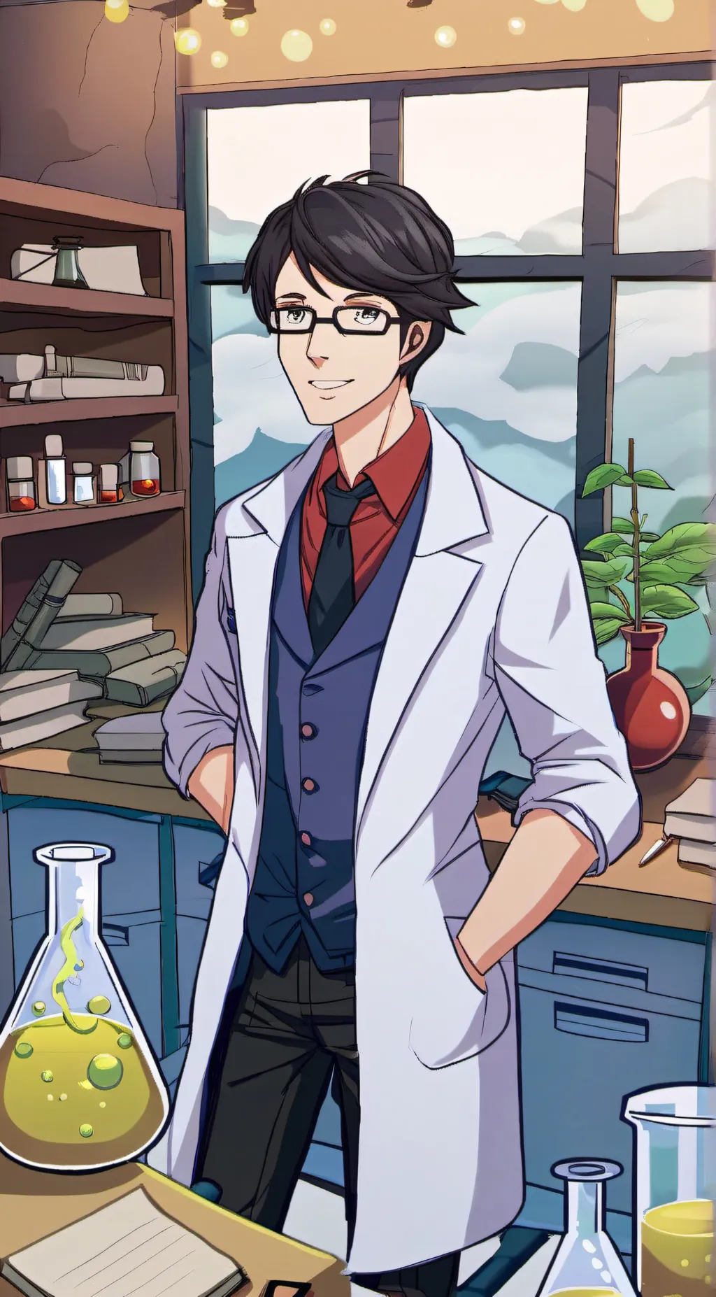 ai character: Scientist background