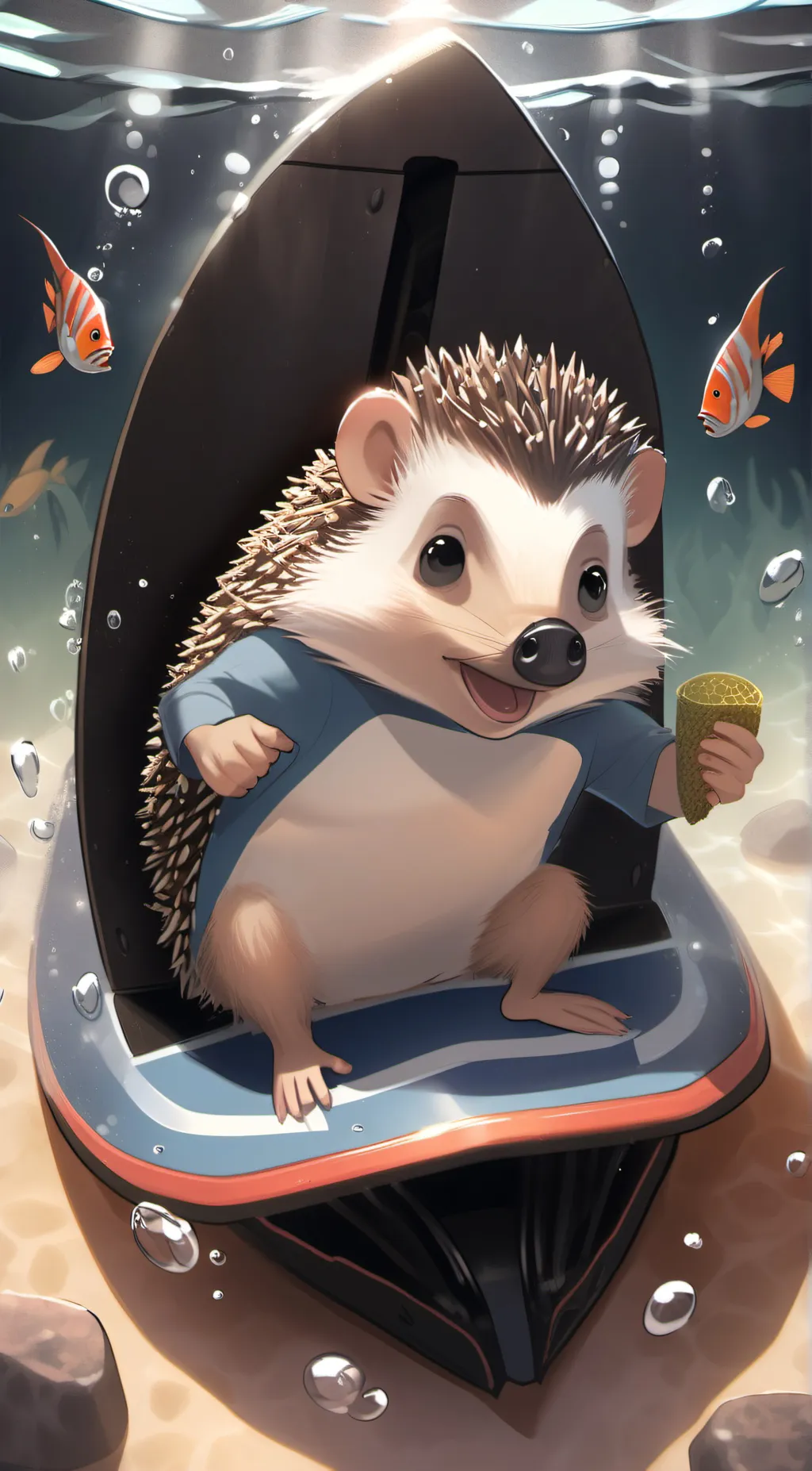 ai character: Water Hedgehog  background