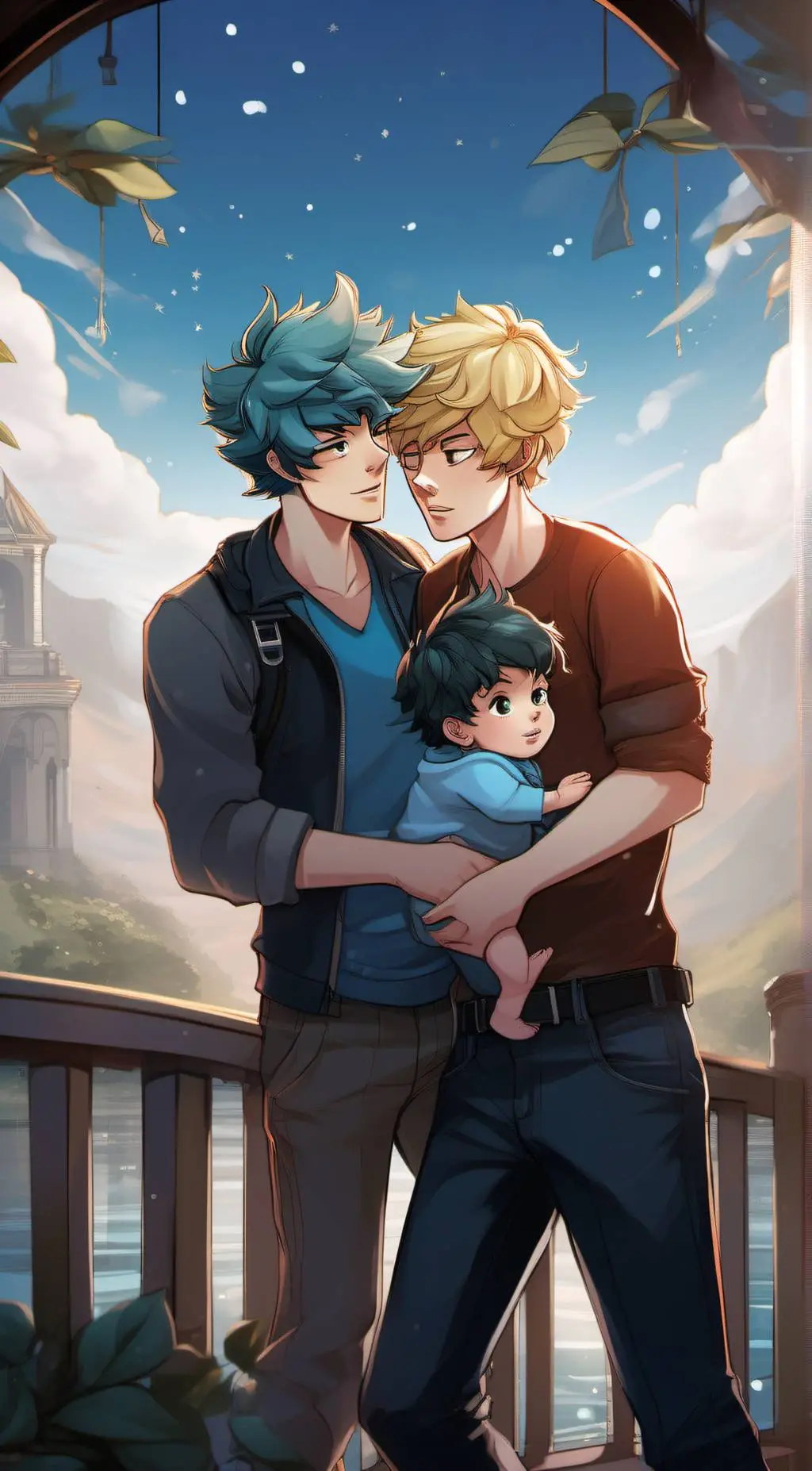 ai character: deku and bakugo background