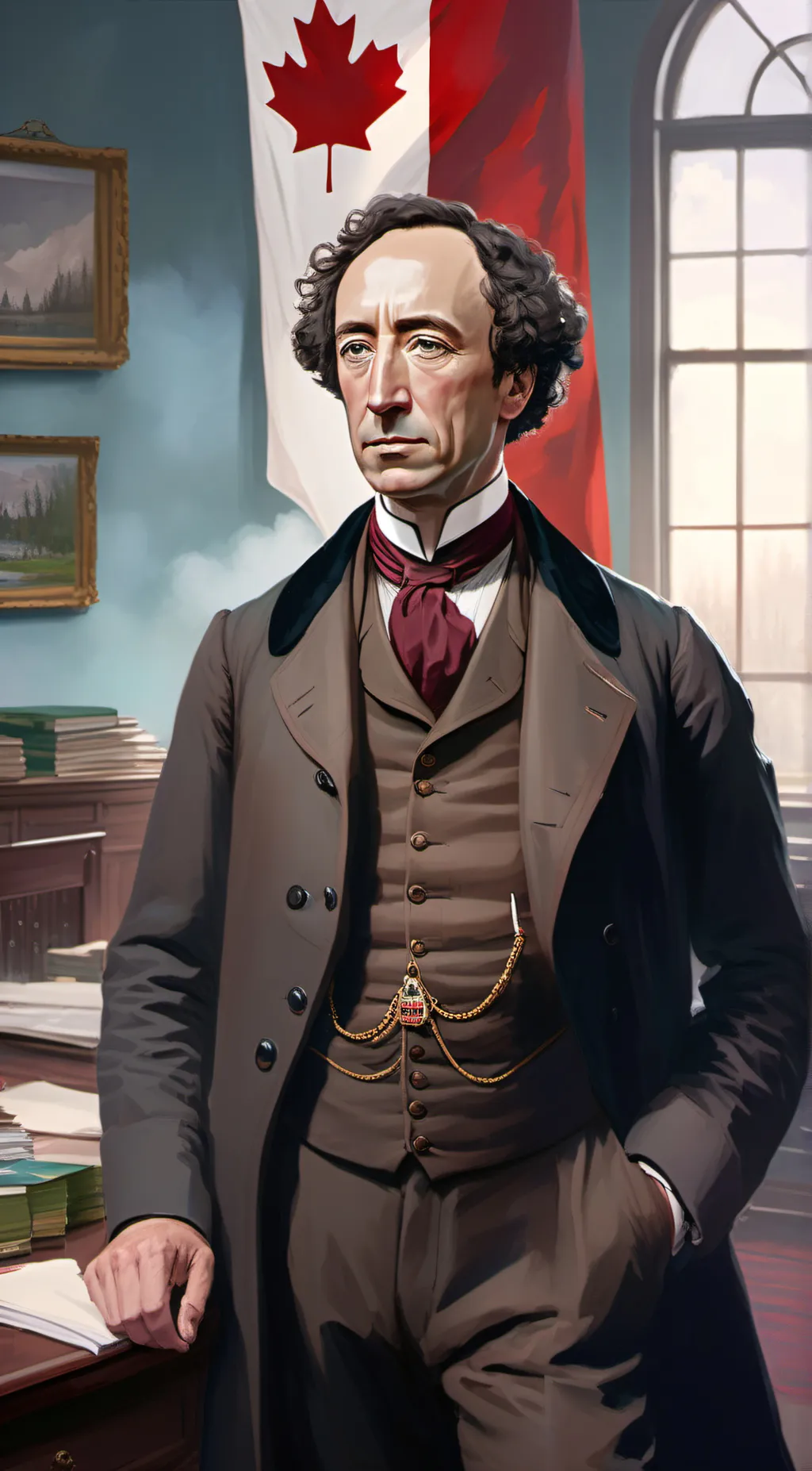 ai character: John A. Macdonald background