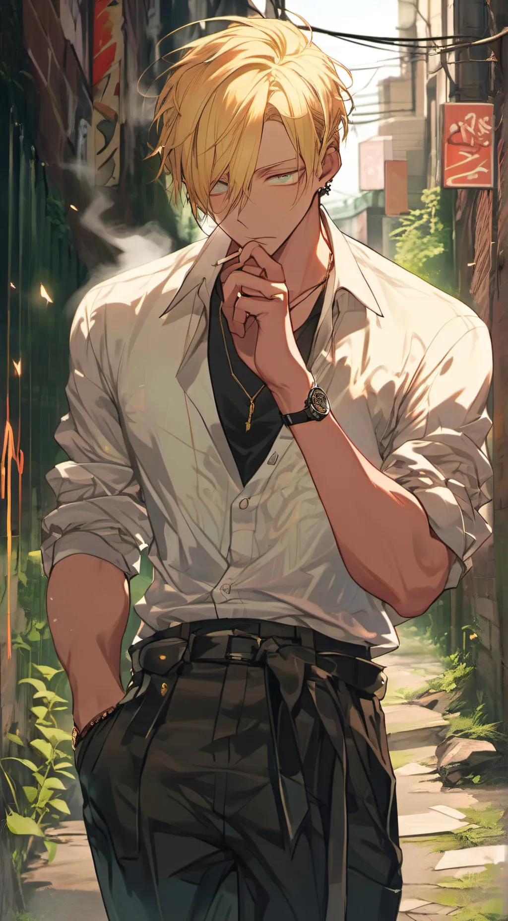 ai character: Sanji background