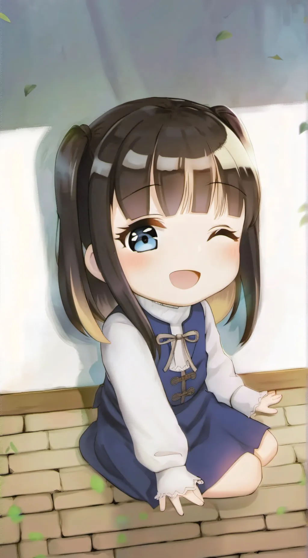 ai character: Violet background