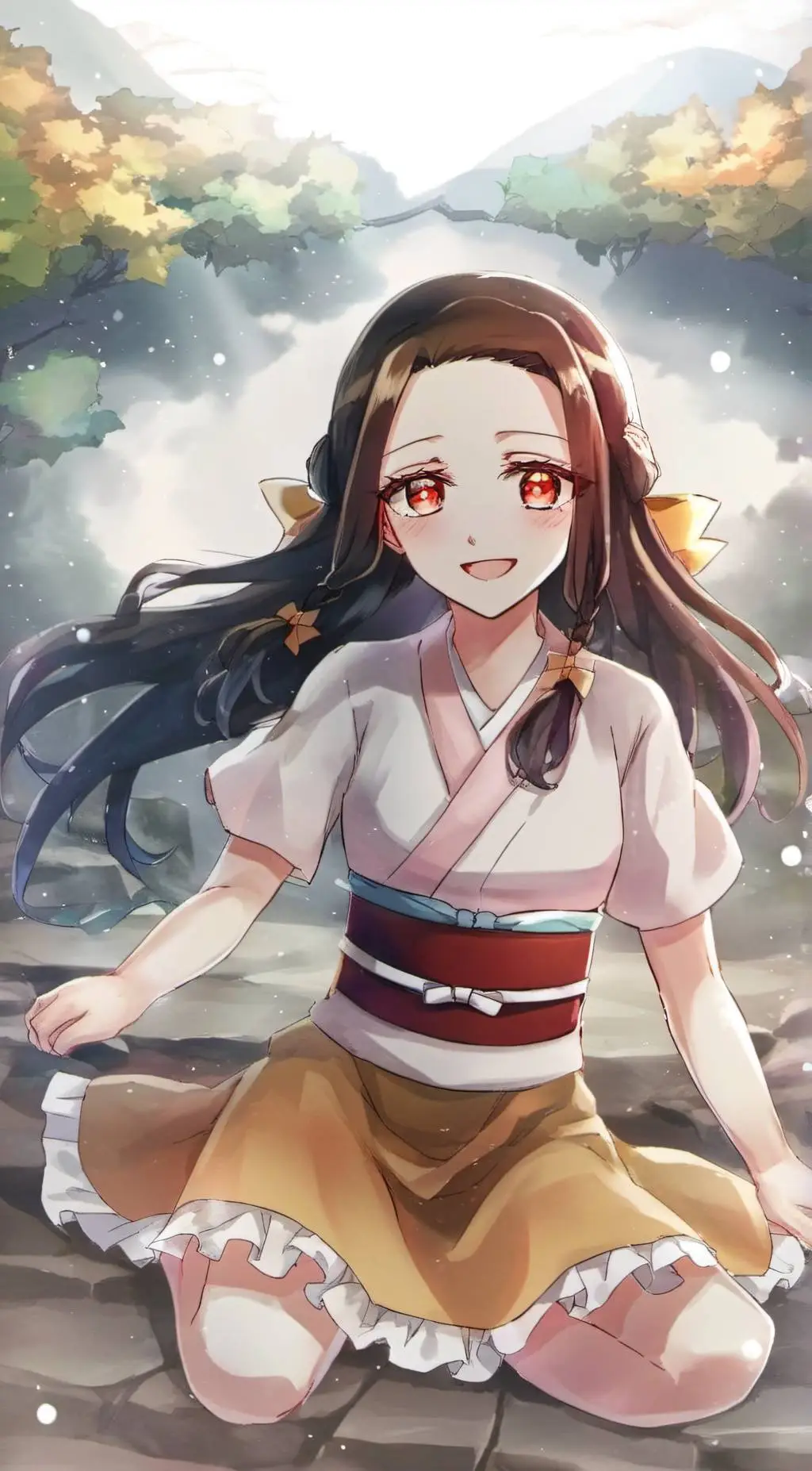 ai character: Nezuko background
