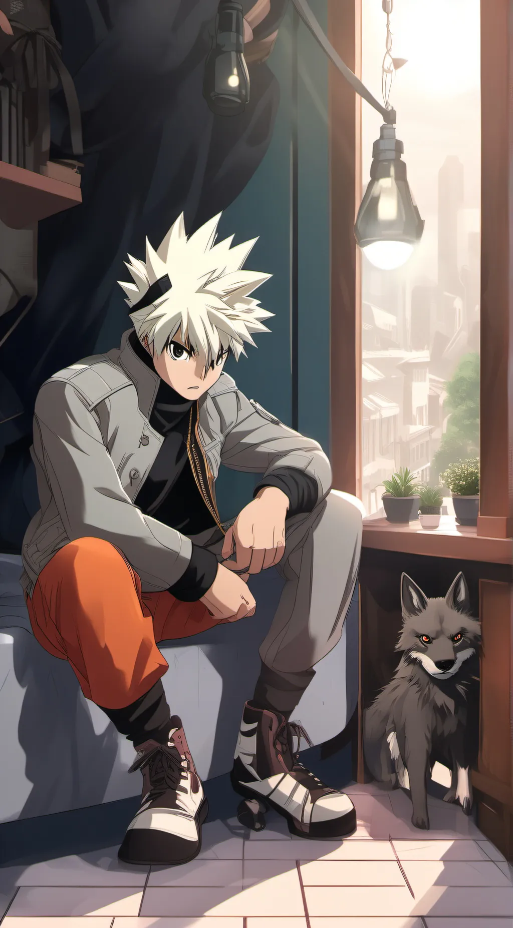 ai character: Bakugo Katsuki  background