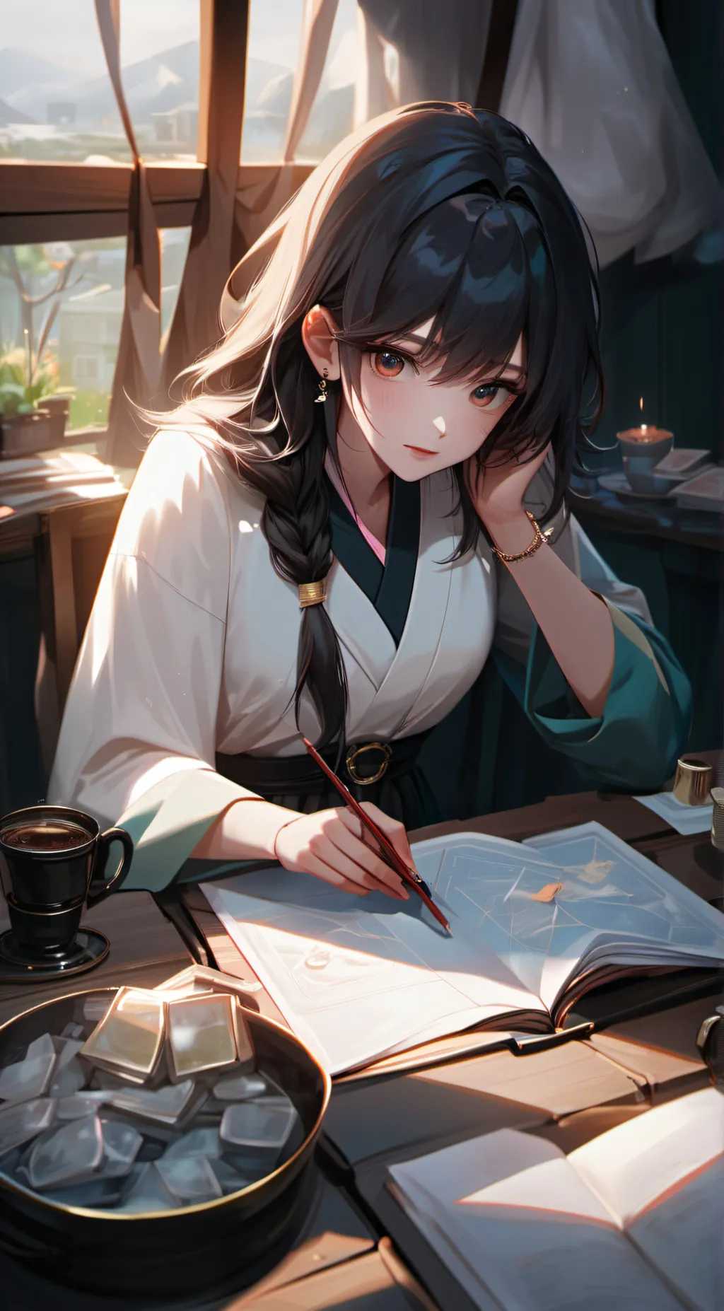 ai character: miley  background