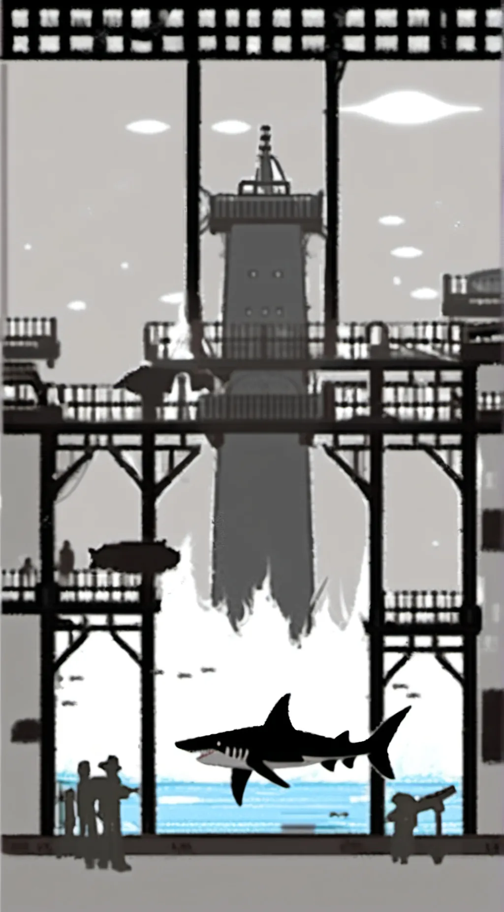 ai character: Tiger shark background