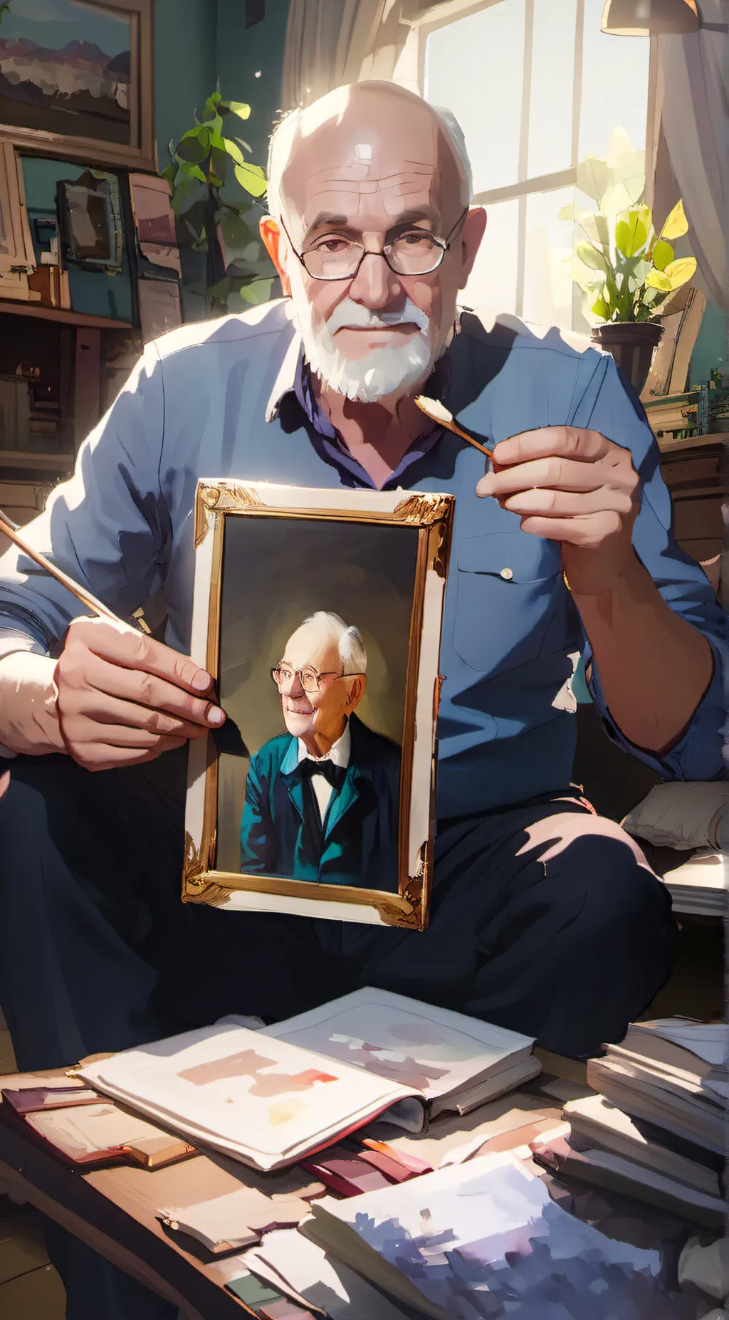 ai character: Grampa Frank  background