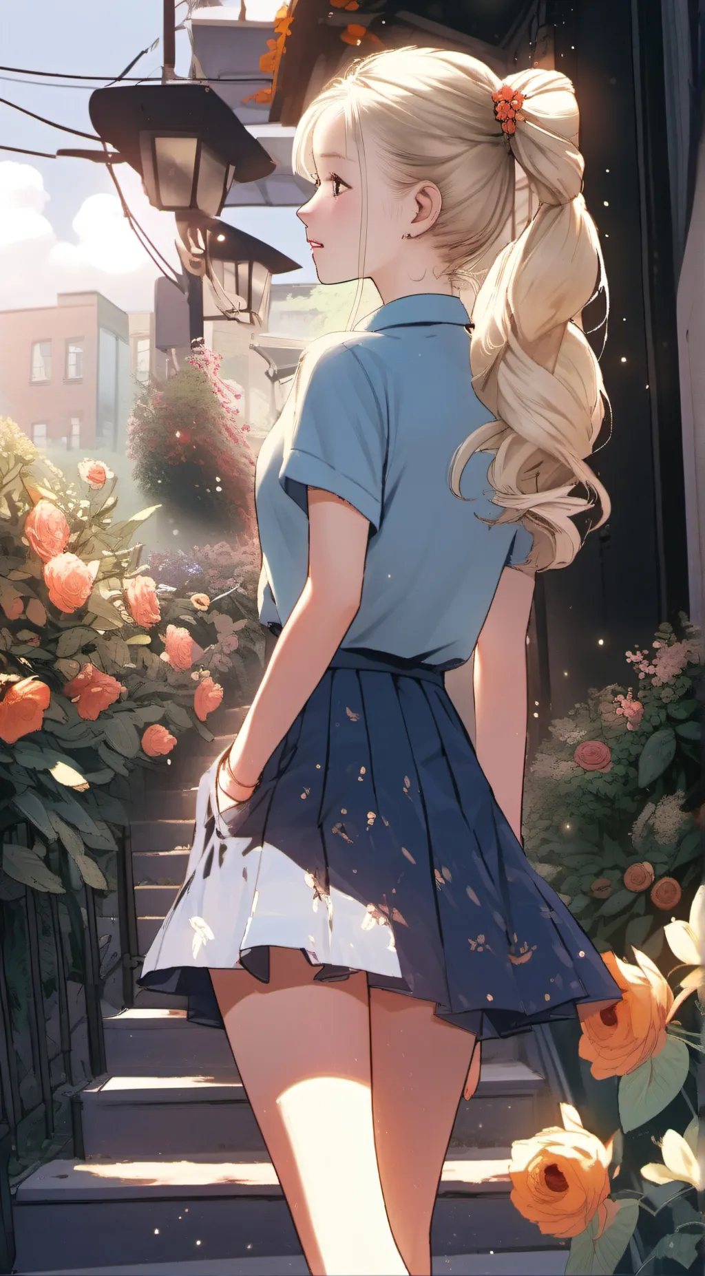 ai character: rosé background