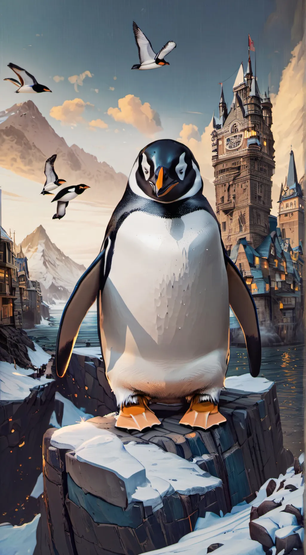 ai character: pengin!! background