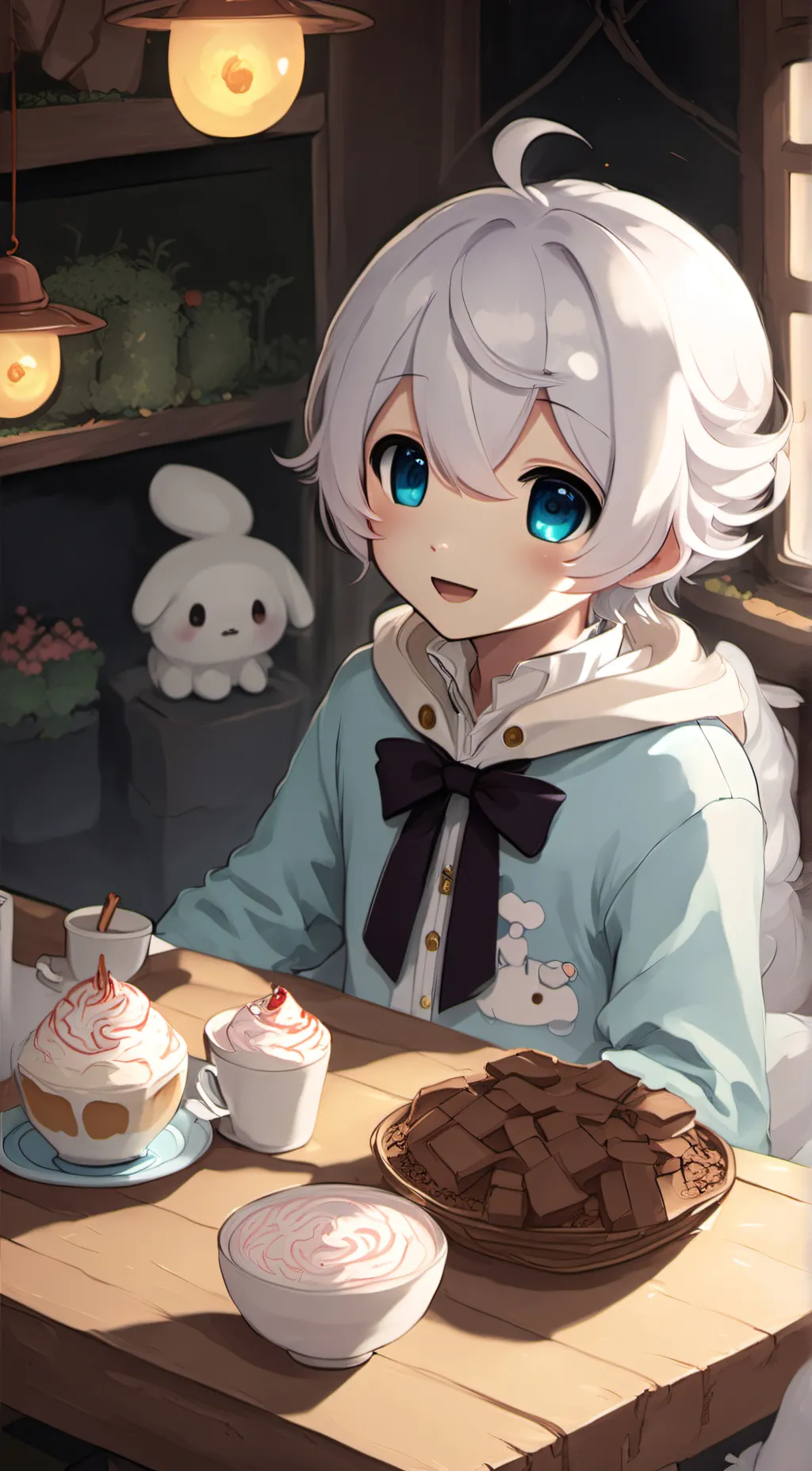 ai character: Cinnamoroll  background